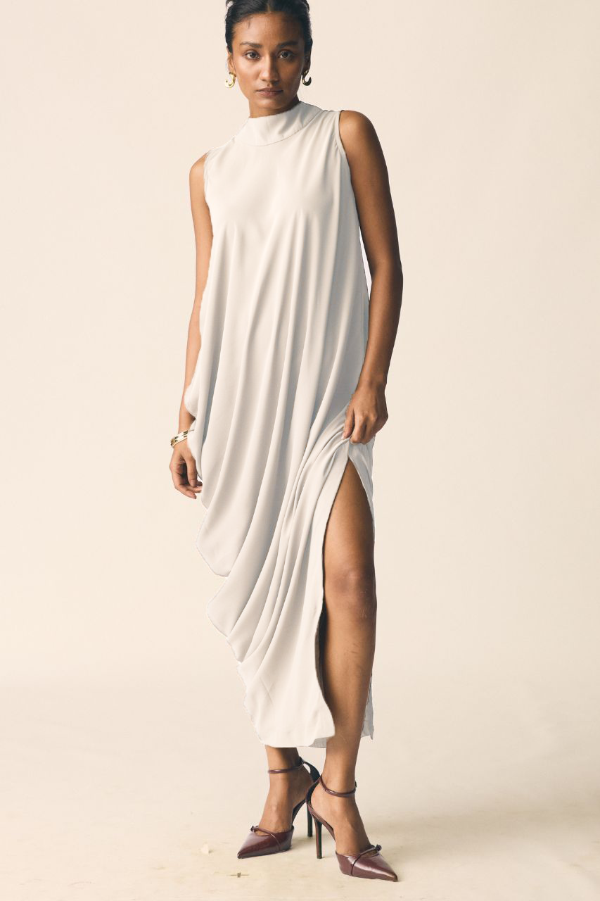 Alba Dress in Ivory White