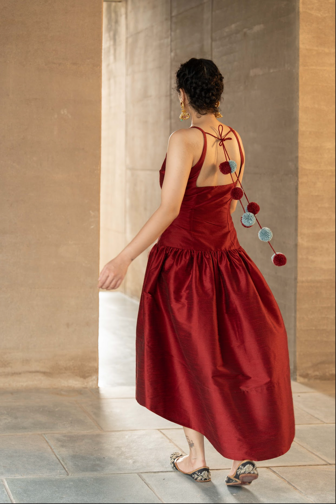 Barfi Dress Wine