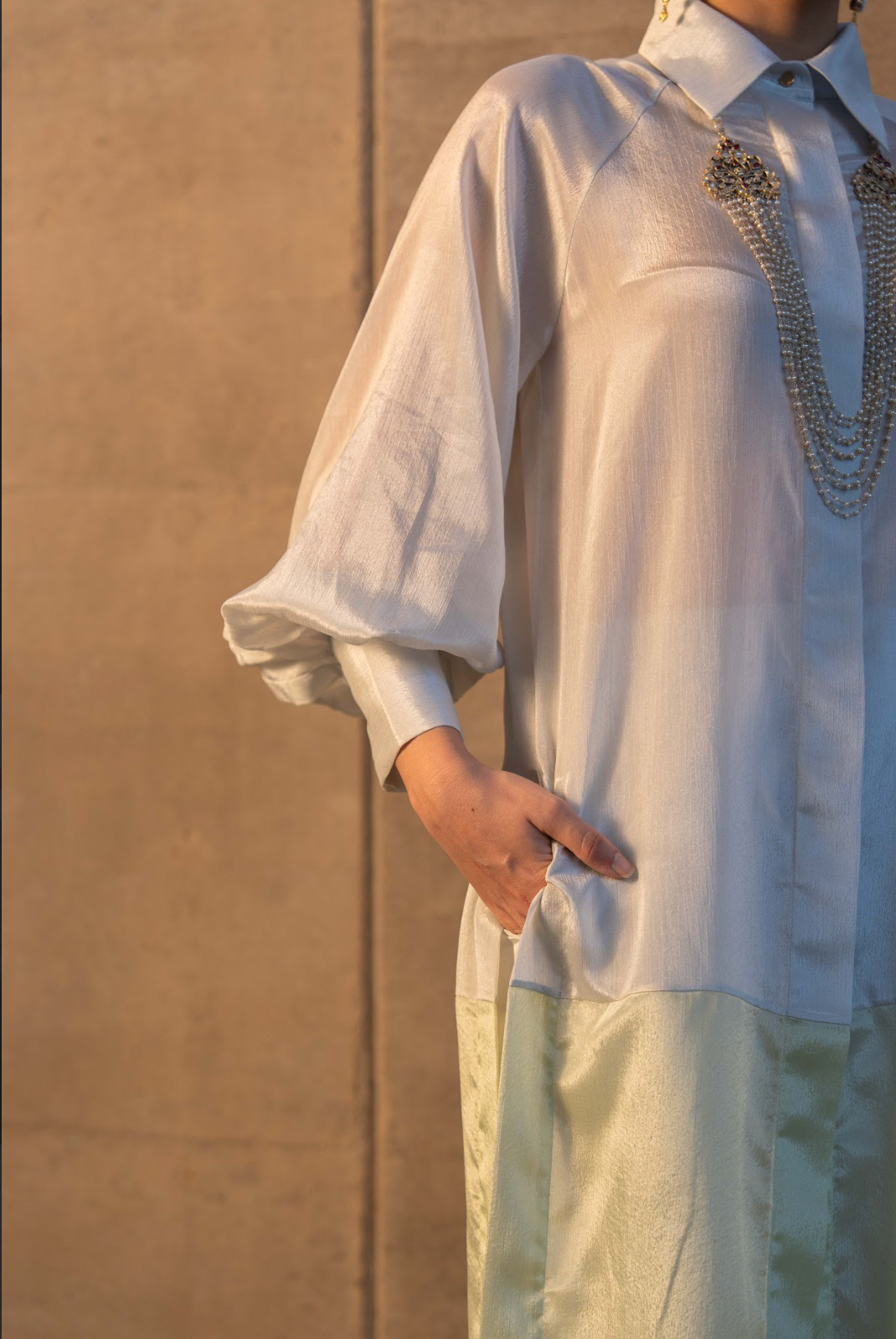 Sha Fusion Co-ord Set Silver