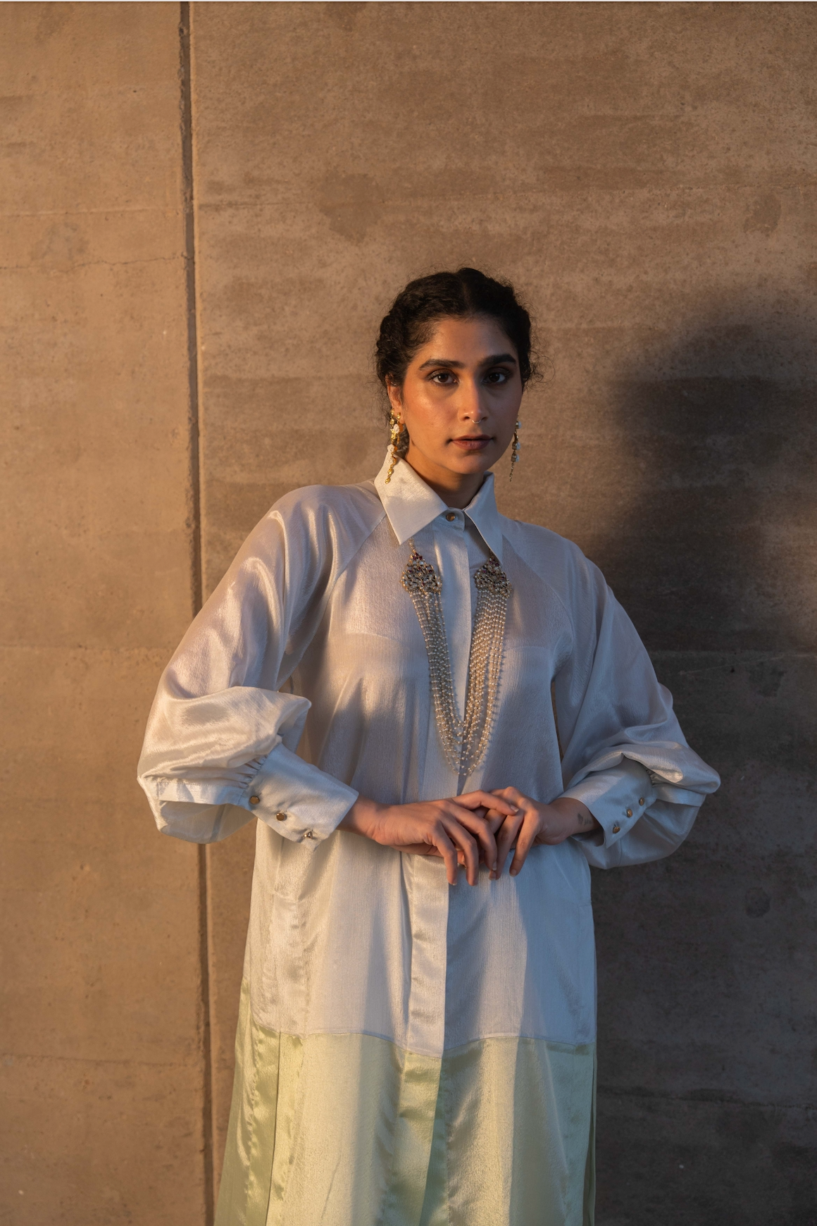 Sha Fusion Co-ord Set Silver