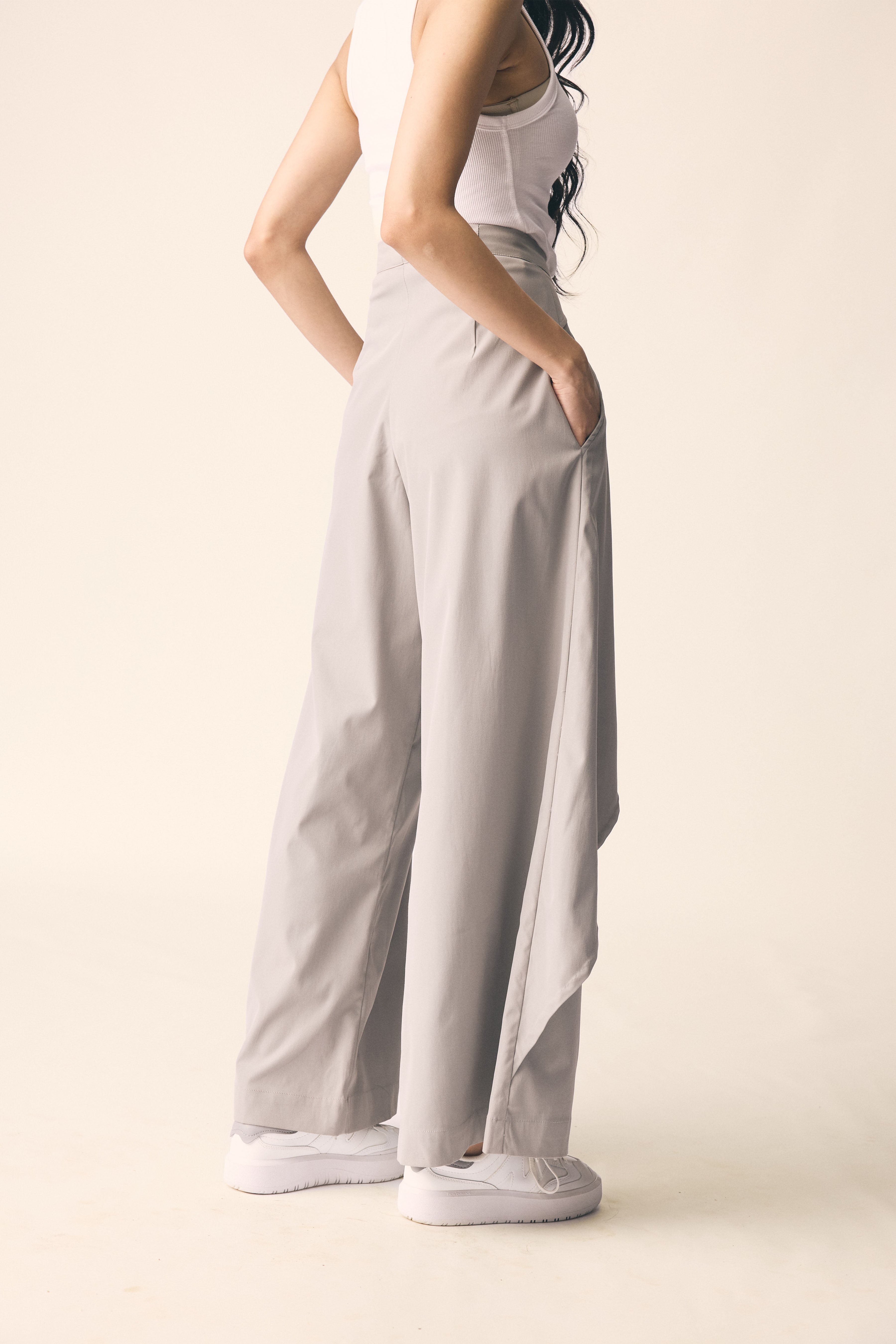 Drift Pants in Light Grey Twill