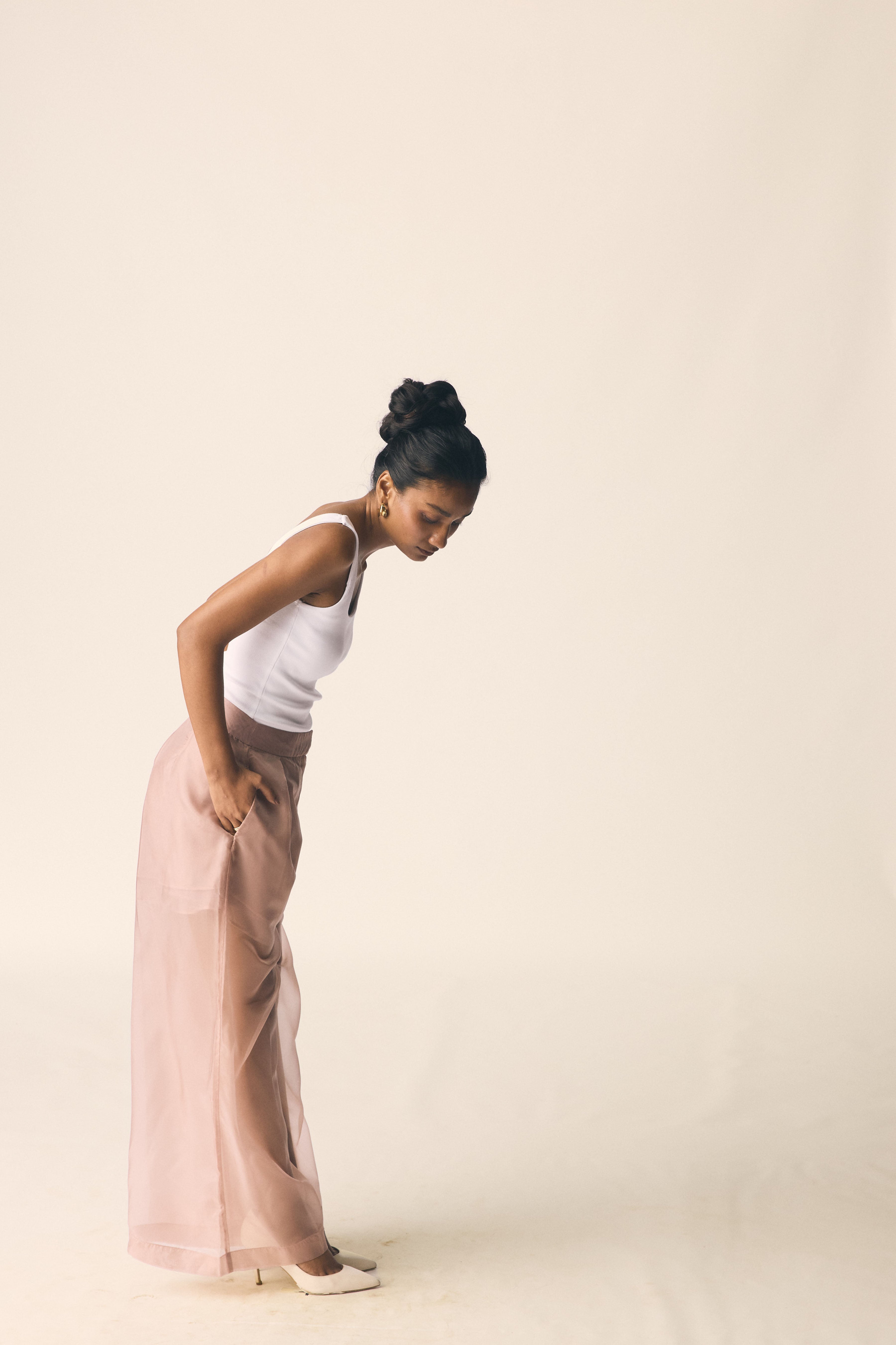 Haze Pants in Dusky Pink Organza