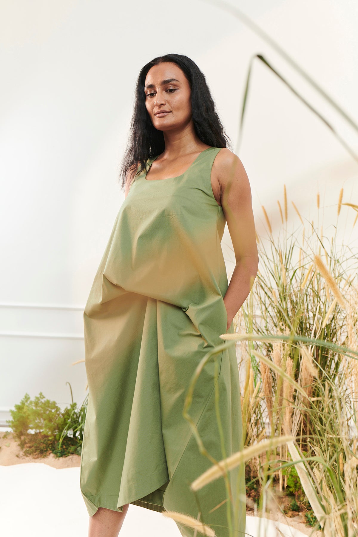 Eden Dress - Olive Green