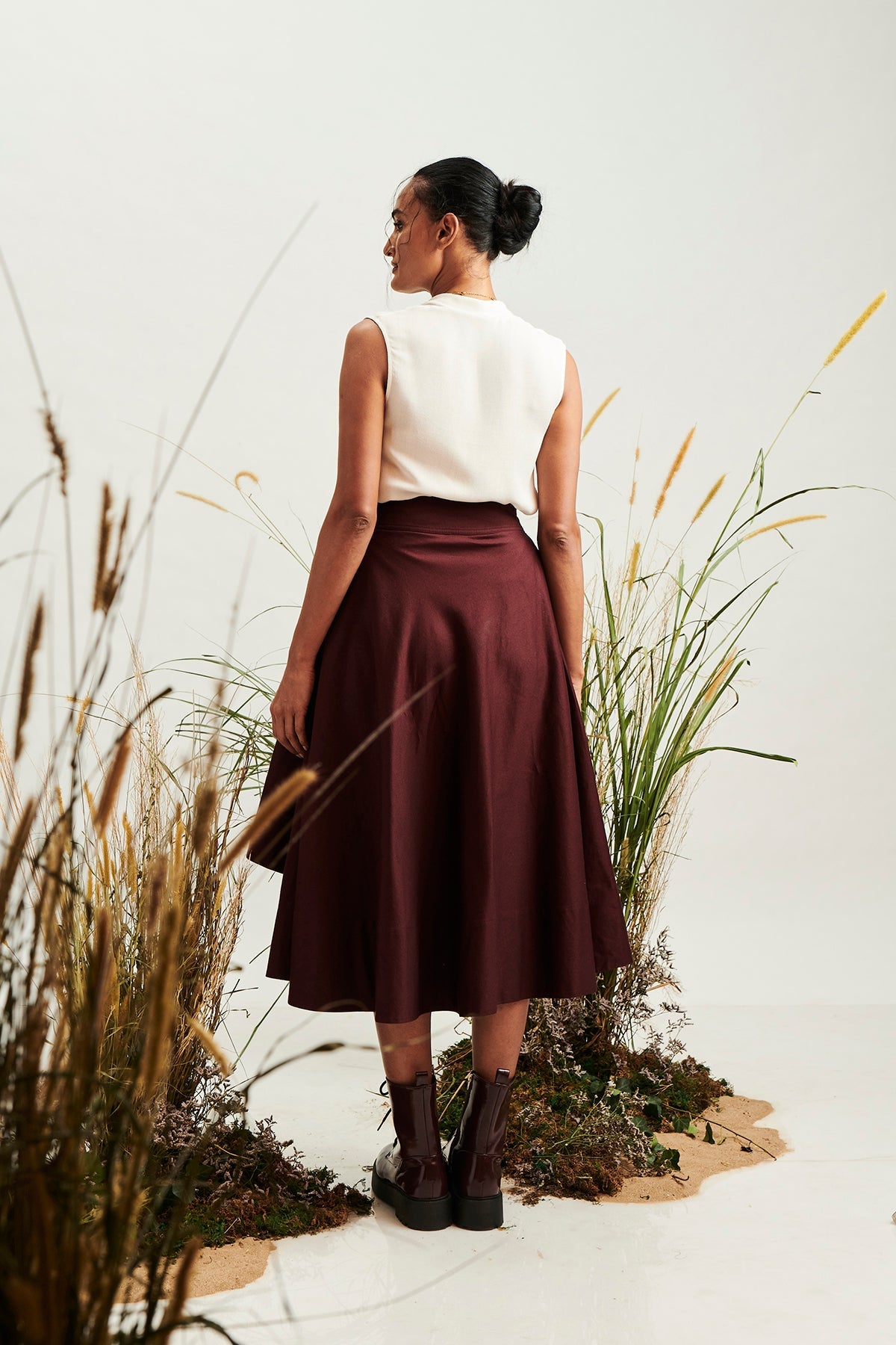 Echo Skirt - Maroon