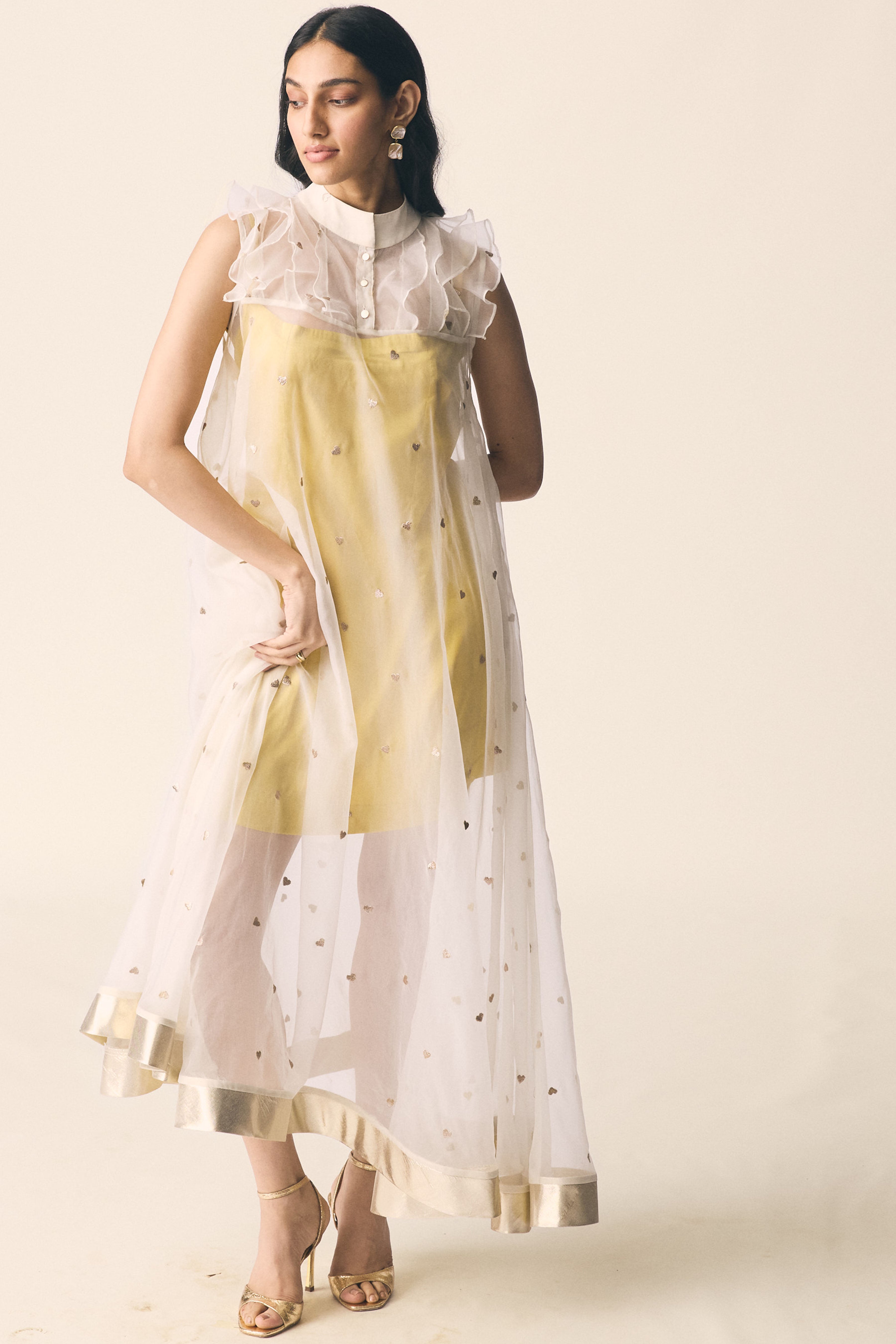 Chanda Dress in Kesar Yellow