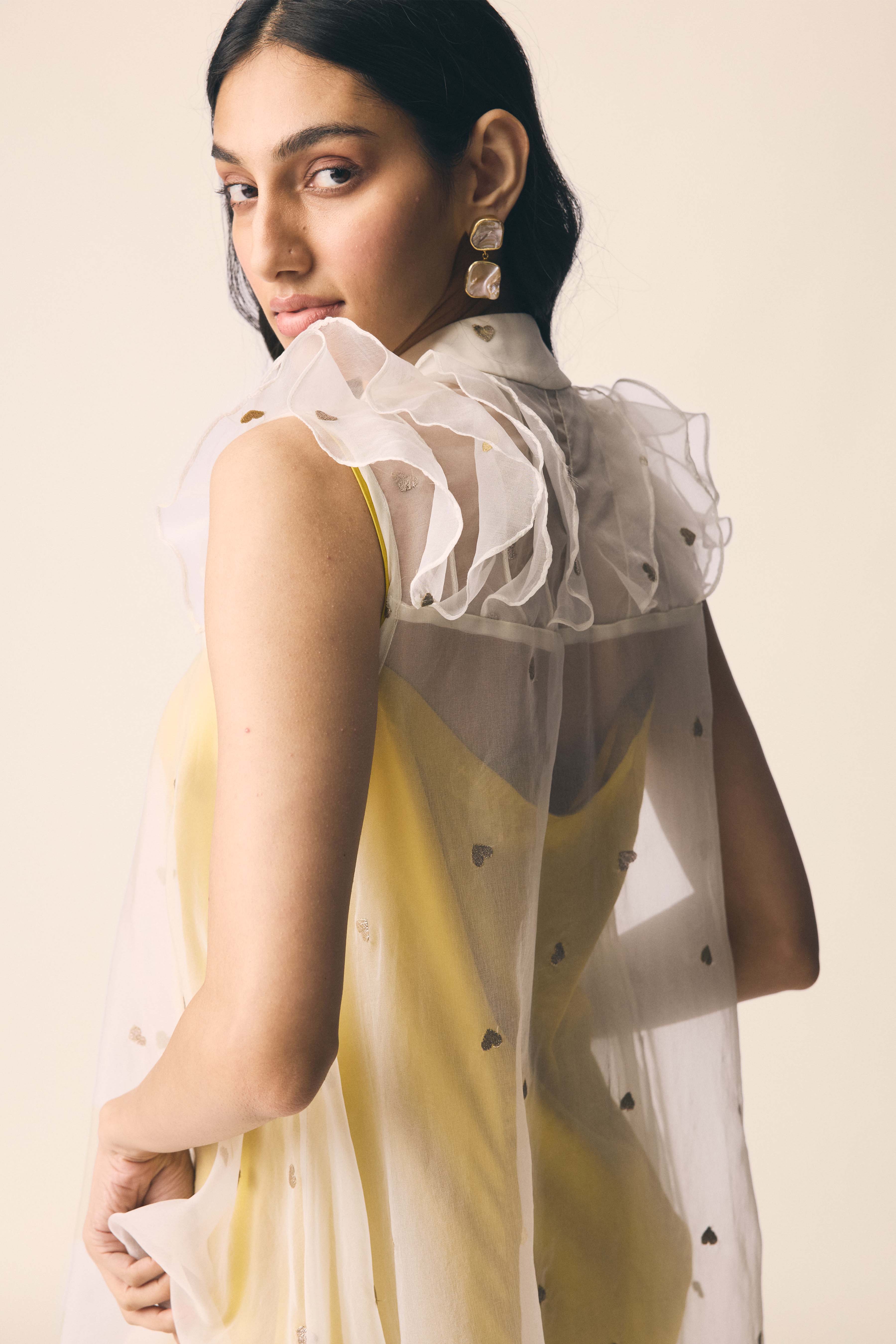 Chanda Dress in Kesar Yellow