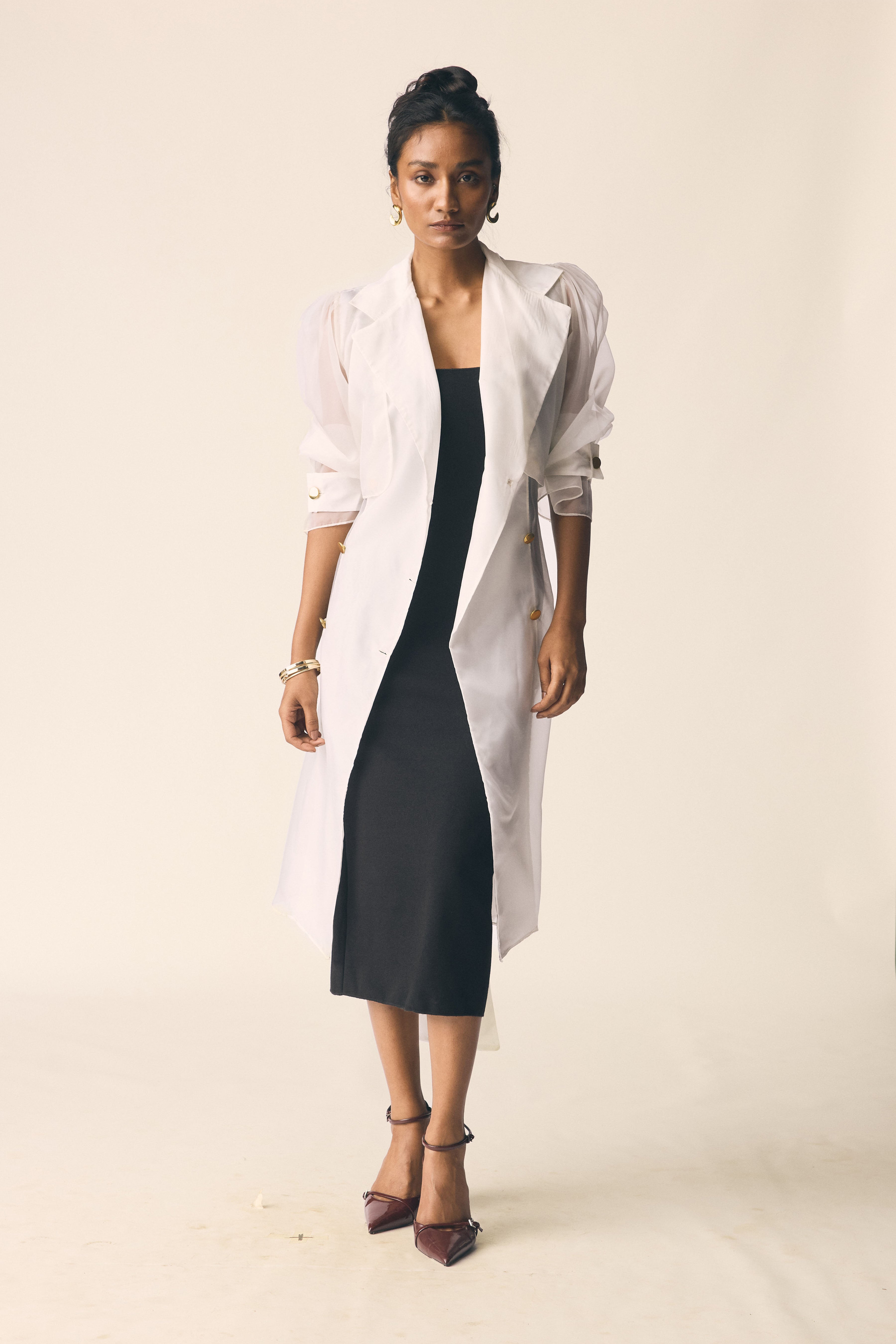 Sheer Trench in Off White