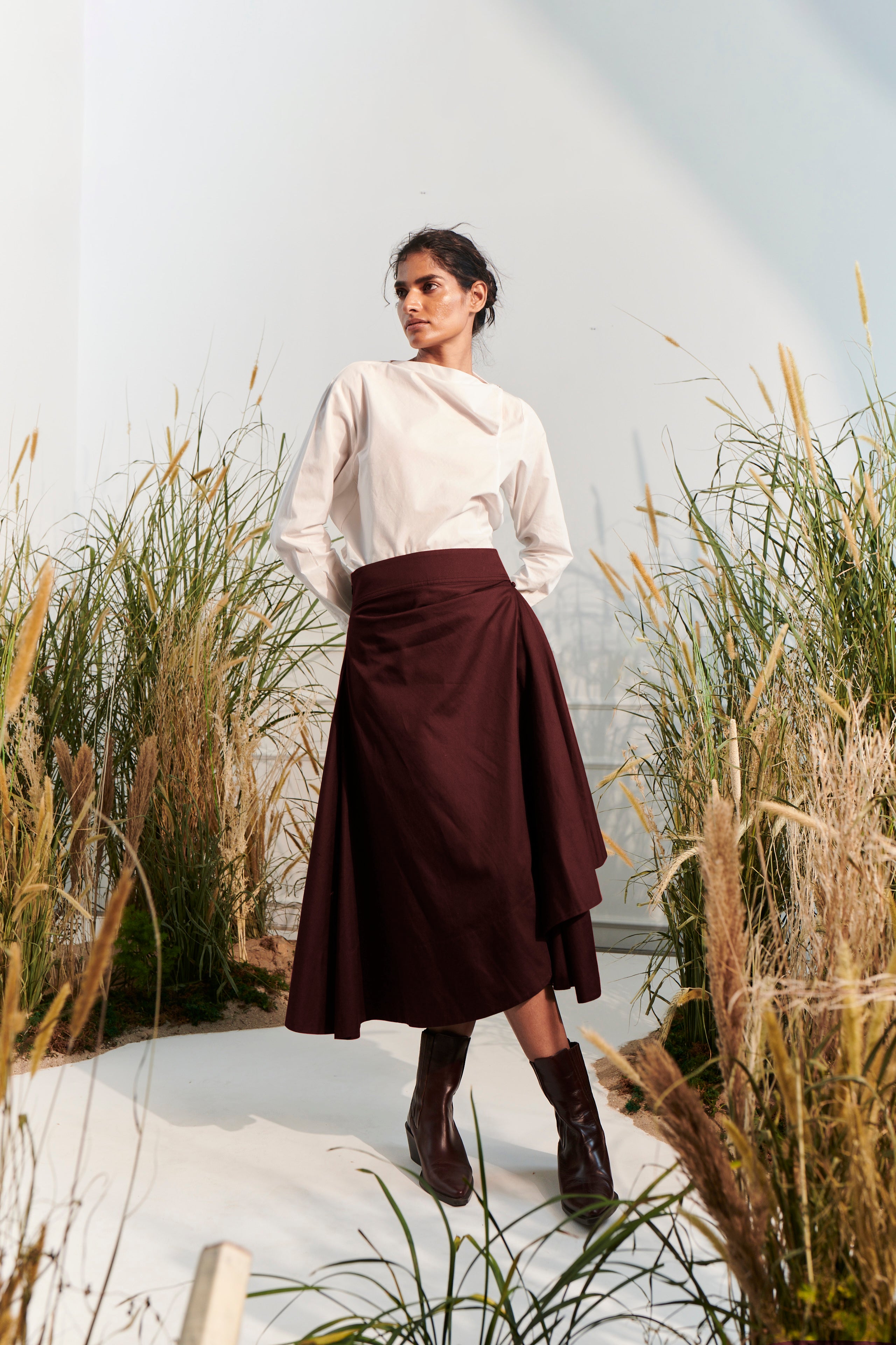 Echo Skirt - Maroon