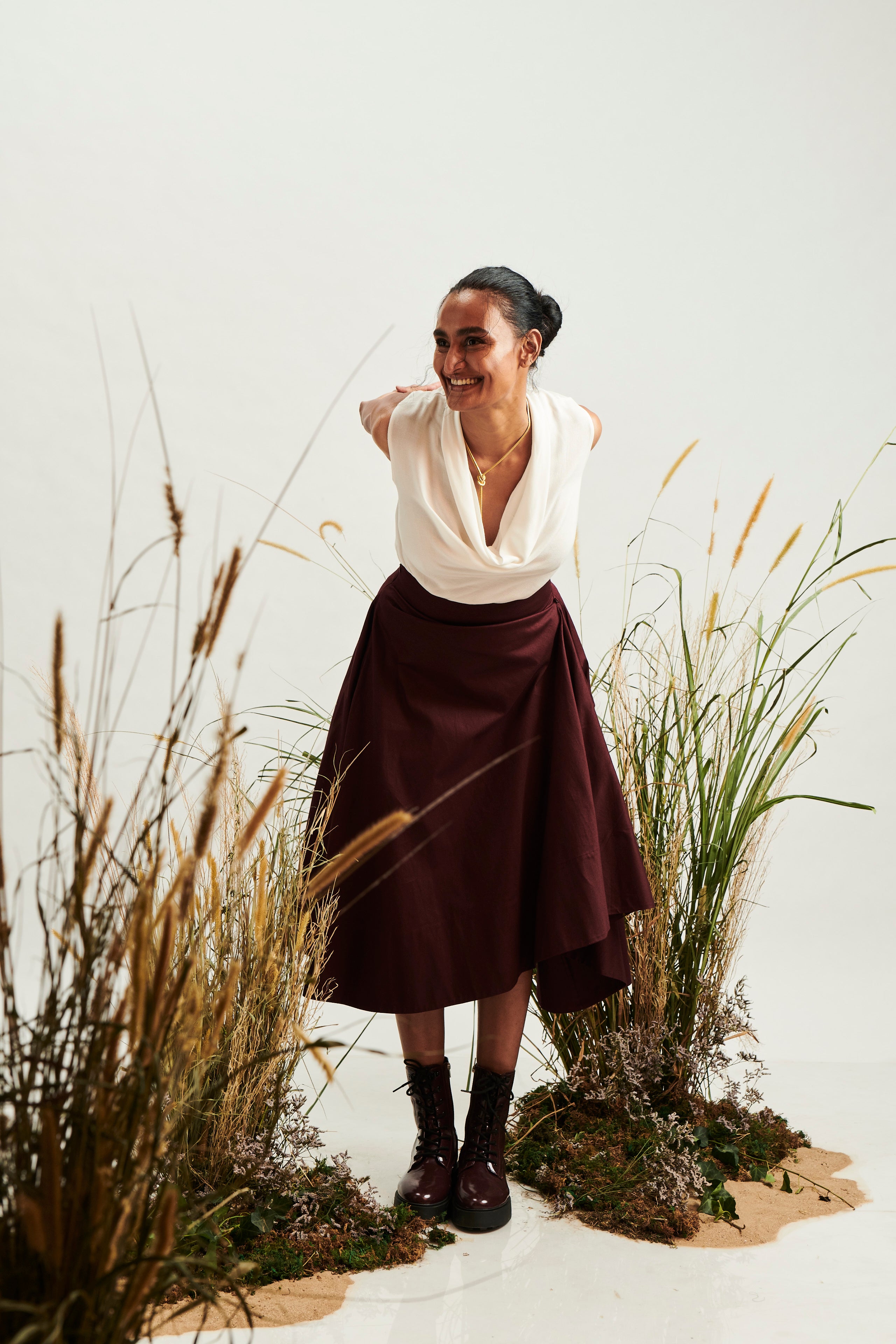 Echo Skirt - Maroon