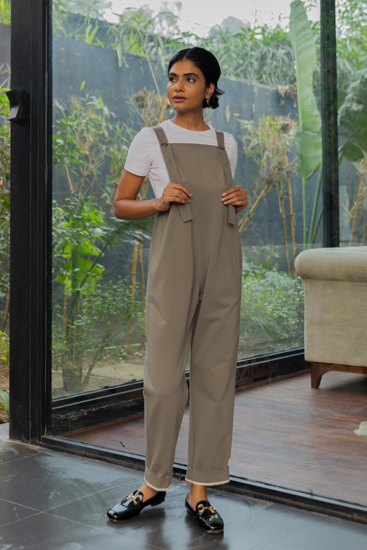 Pitari Overalls in Olive