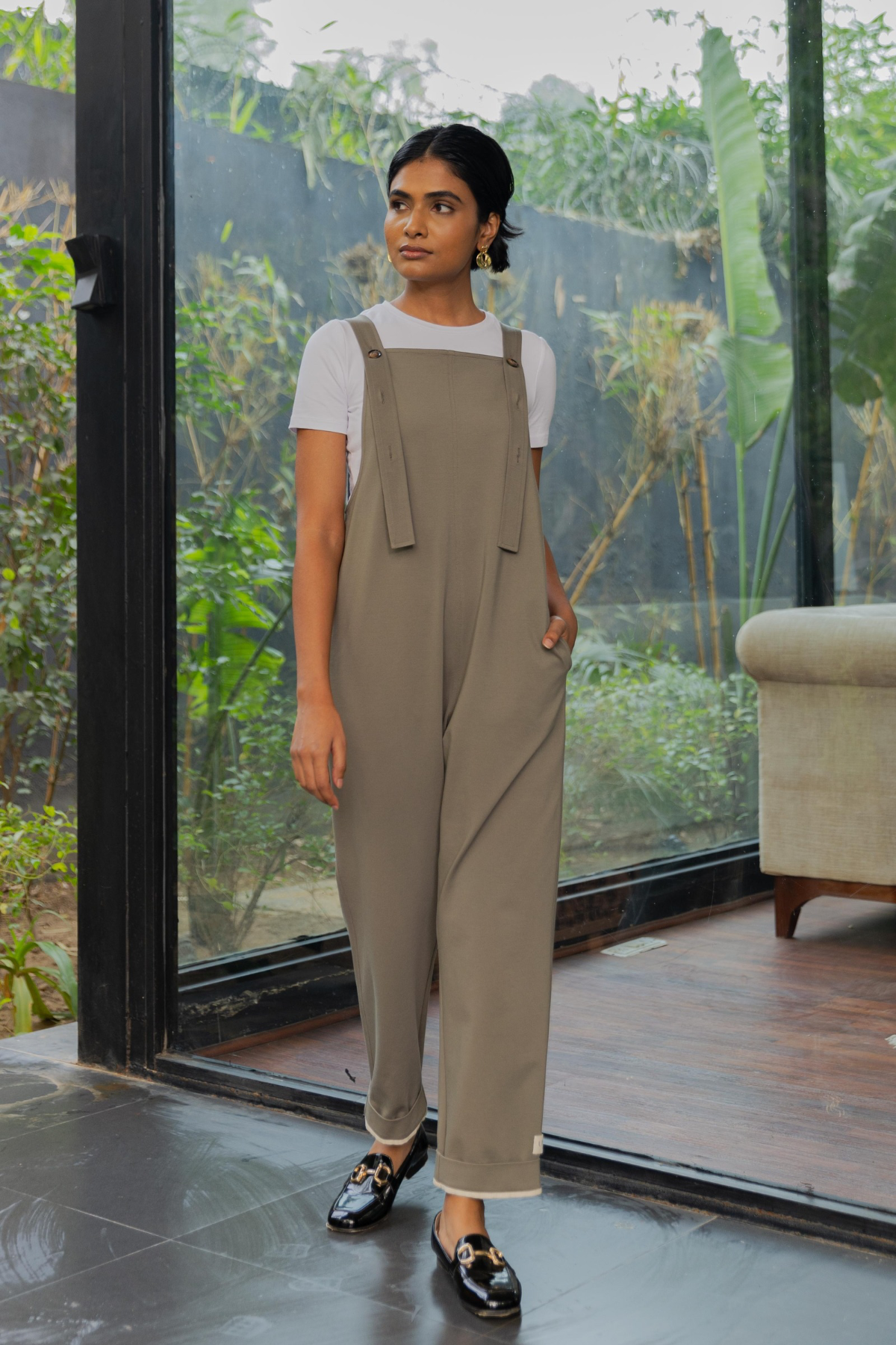 Pitari Overalls in Olive