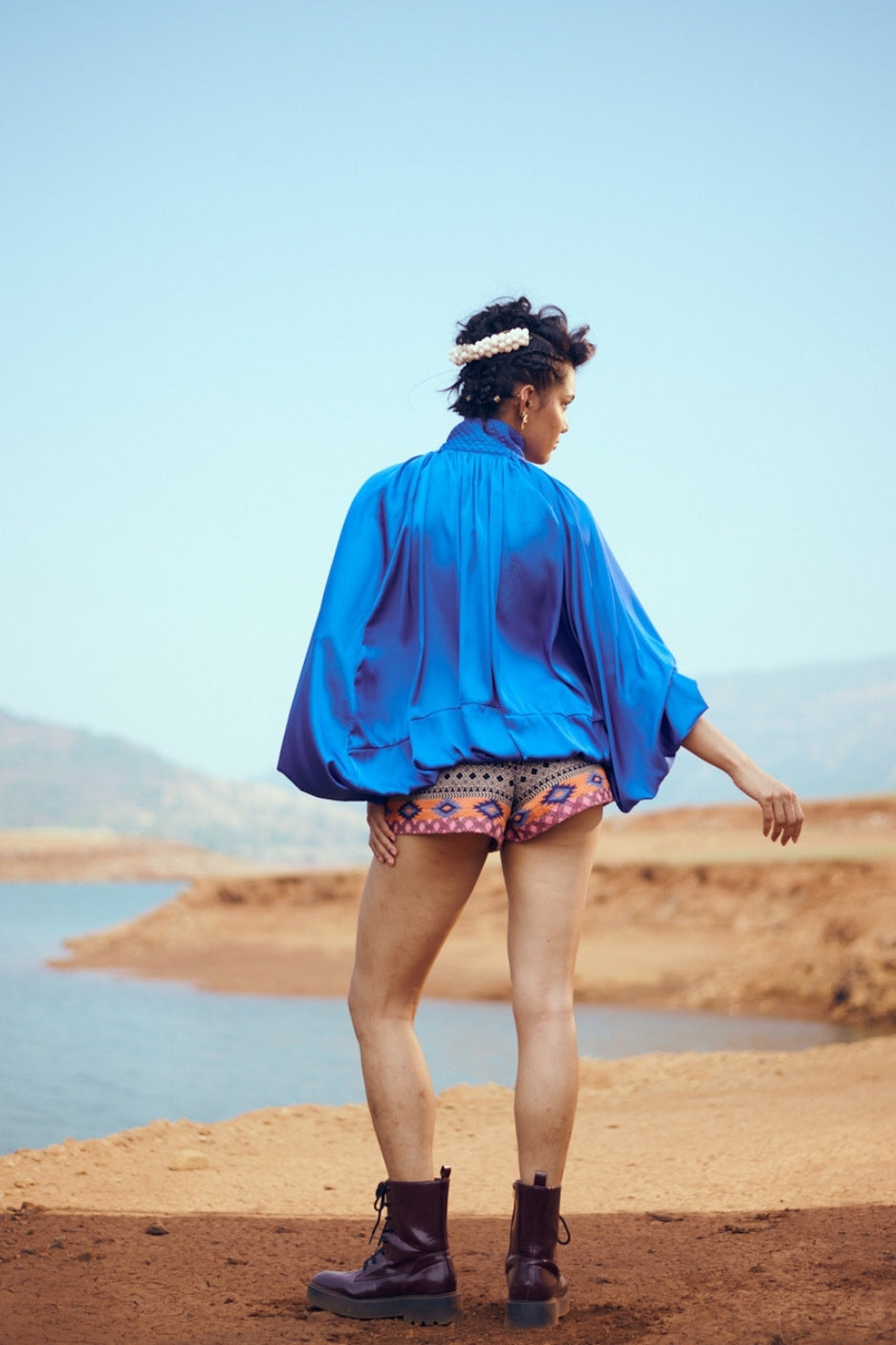 The Float Top in Bright Blue