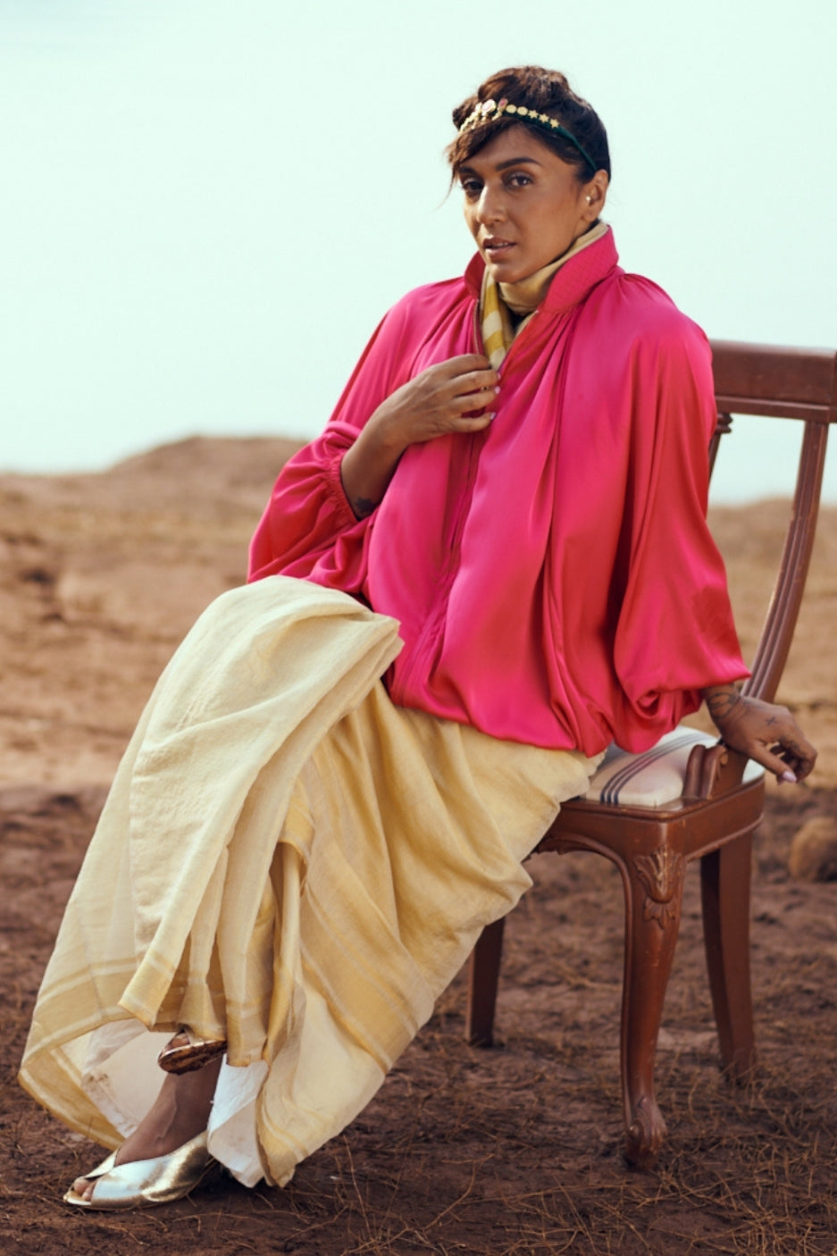 The Float Top in Fuchsia Pink