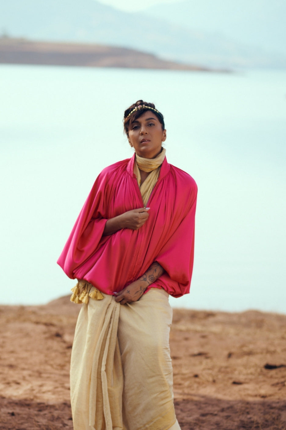 The Float Top in Fuchsia Pink