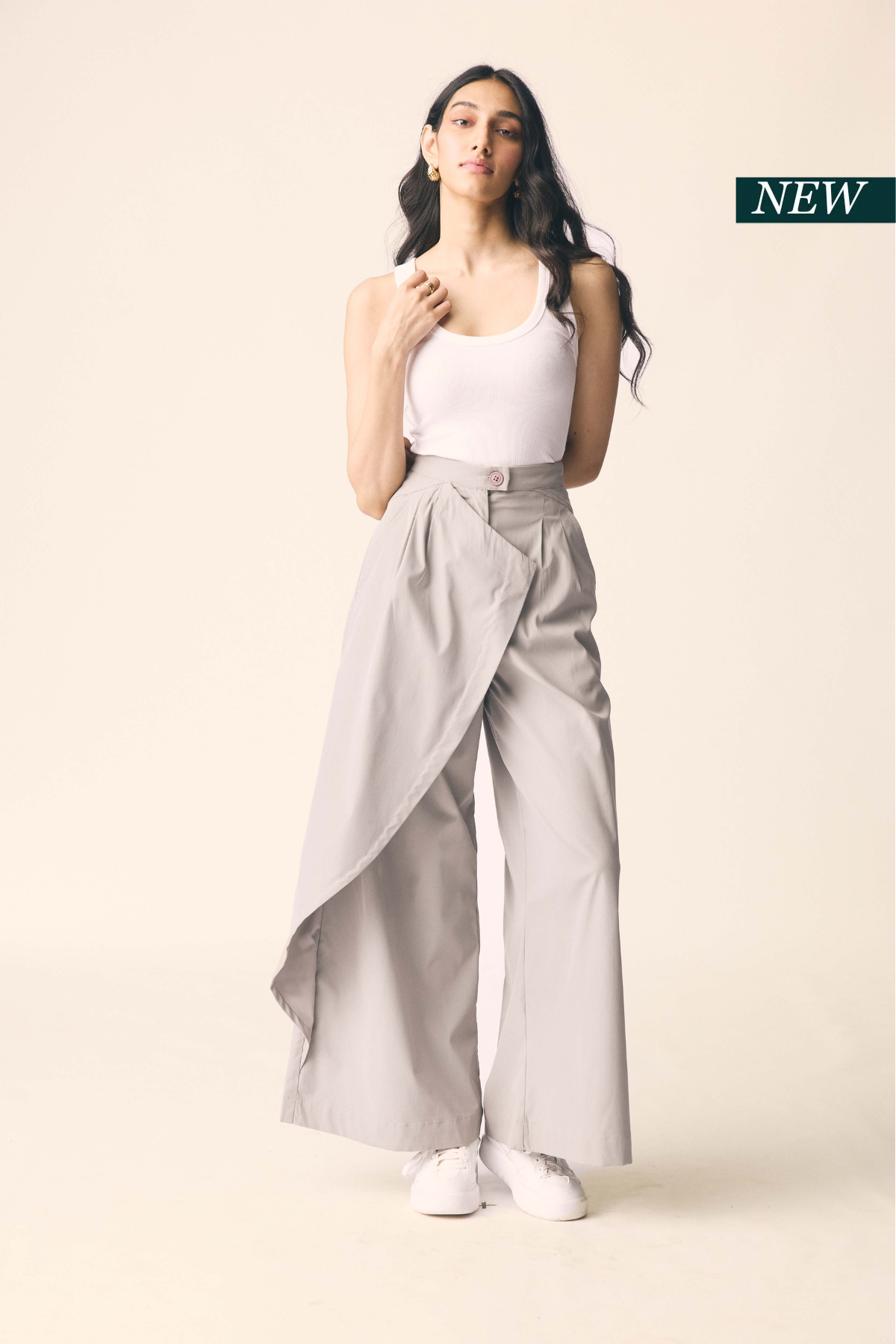 Drift Pants in Light Grey Twill