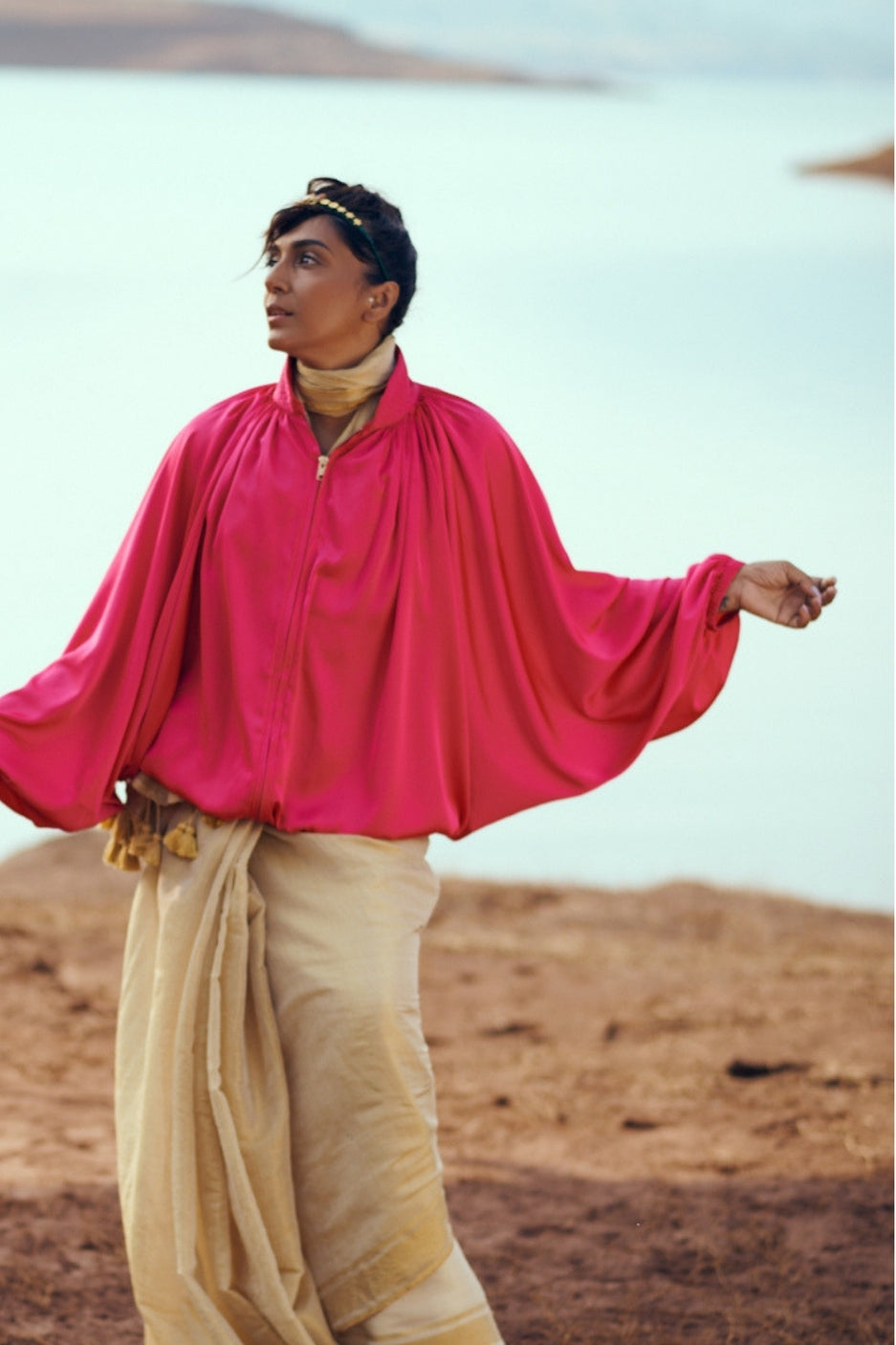 The Float Top in Fuchsia Pink