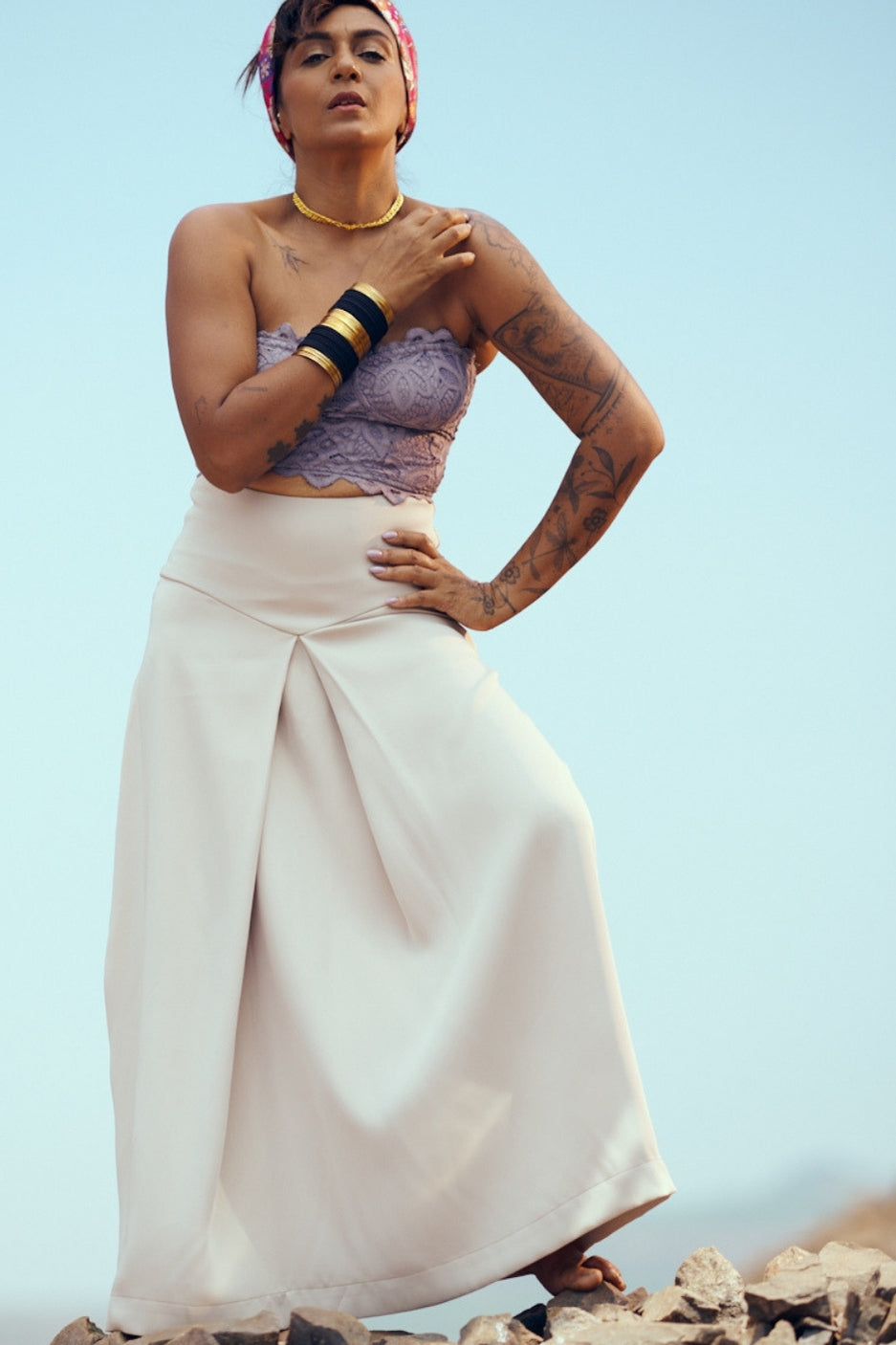 Orb skirt in Light Tan