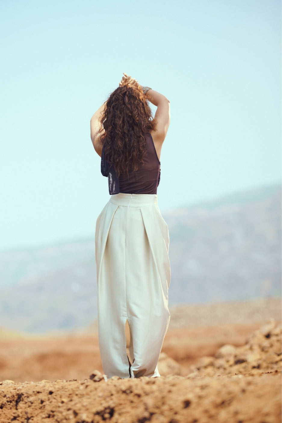 Dhaara Skirt in Mint Green