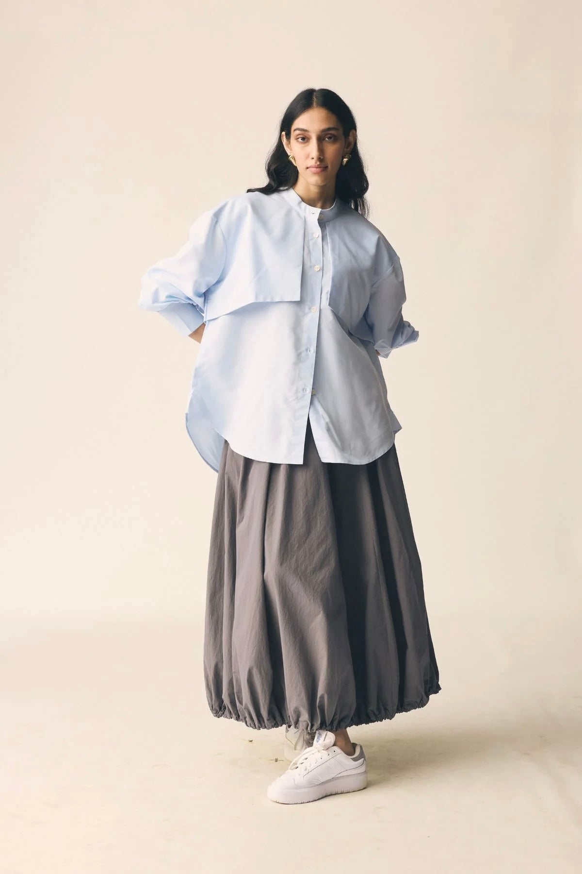 Mizo Trench Shirt in Powder Blue