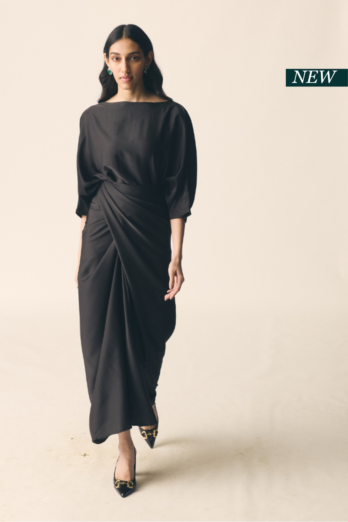 Mor Set in Black Satin