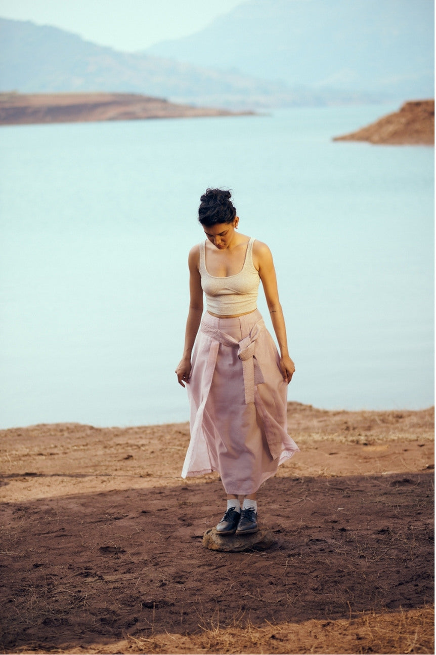 Nami Skirt in Dusky Pink