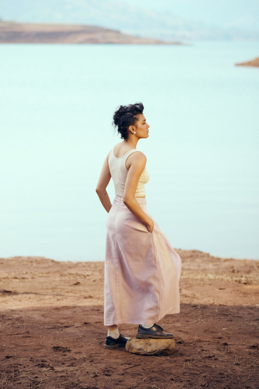 Nami Skirt in Dusky Pink