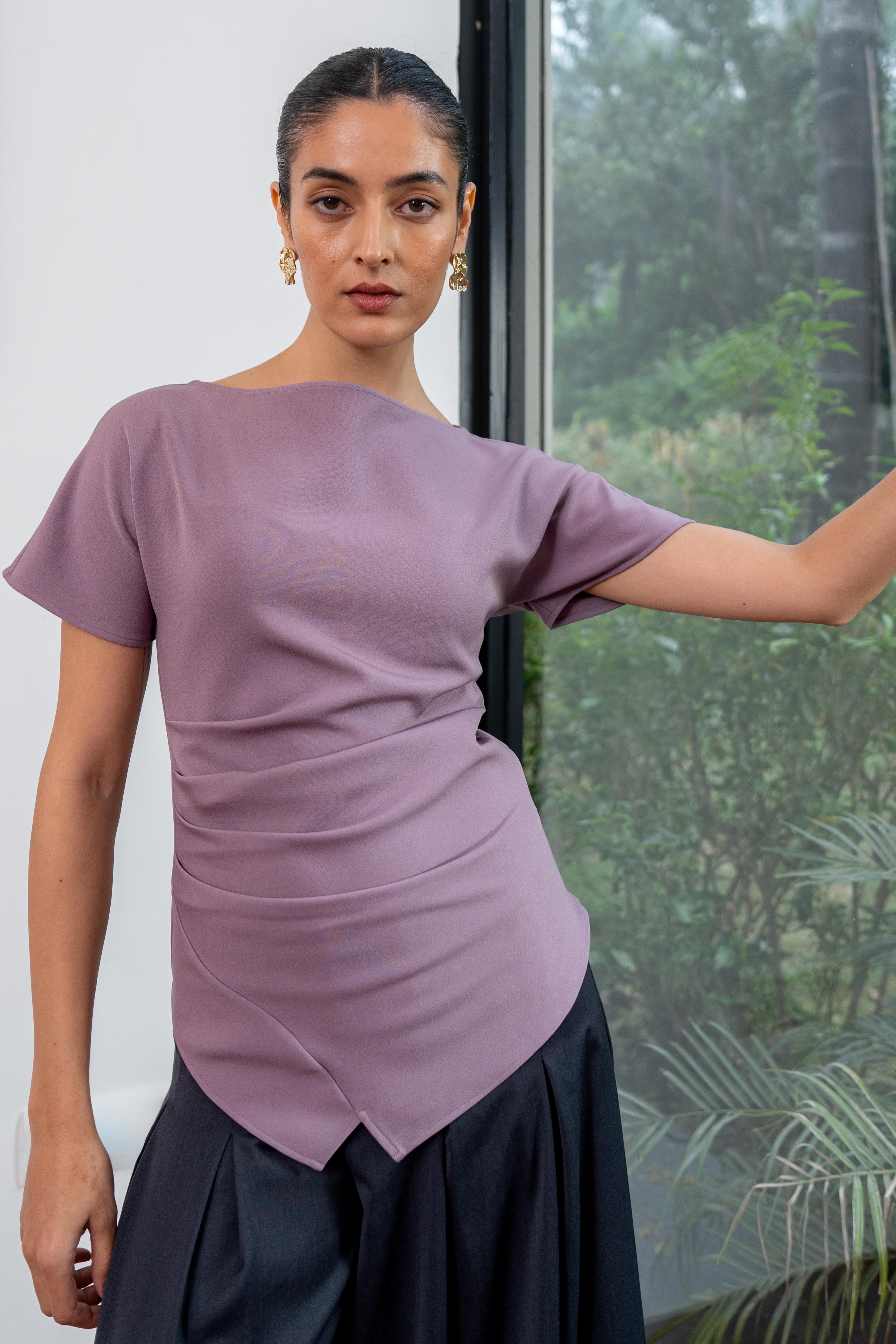 Kirigami Top Lilac