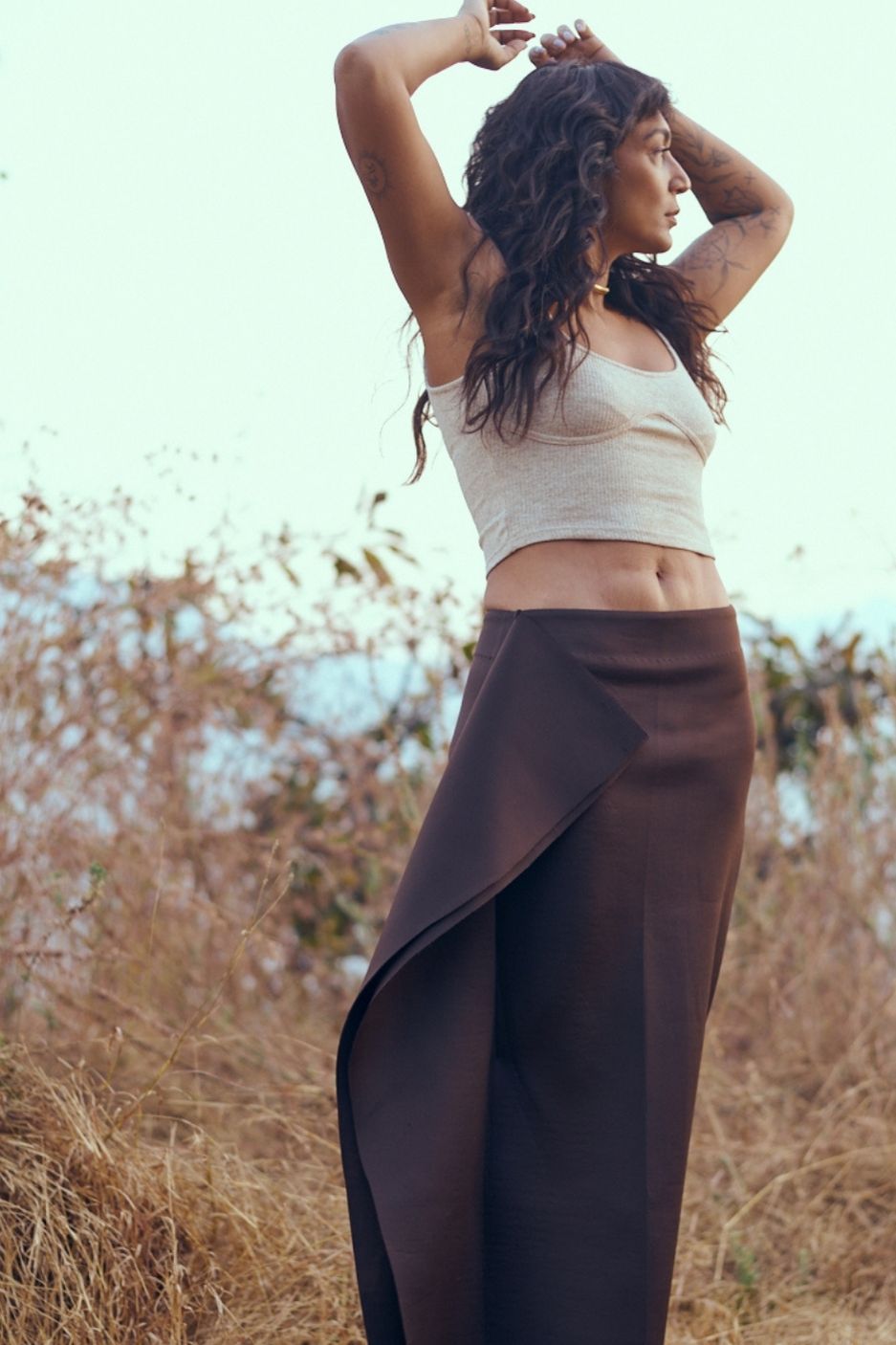 Yura Skirt in Dark Brown