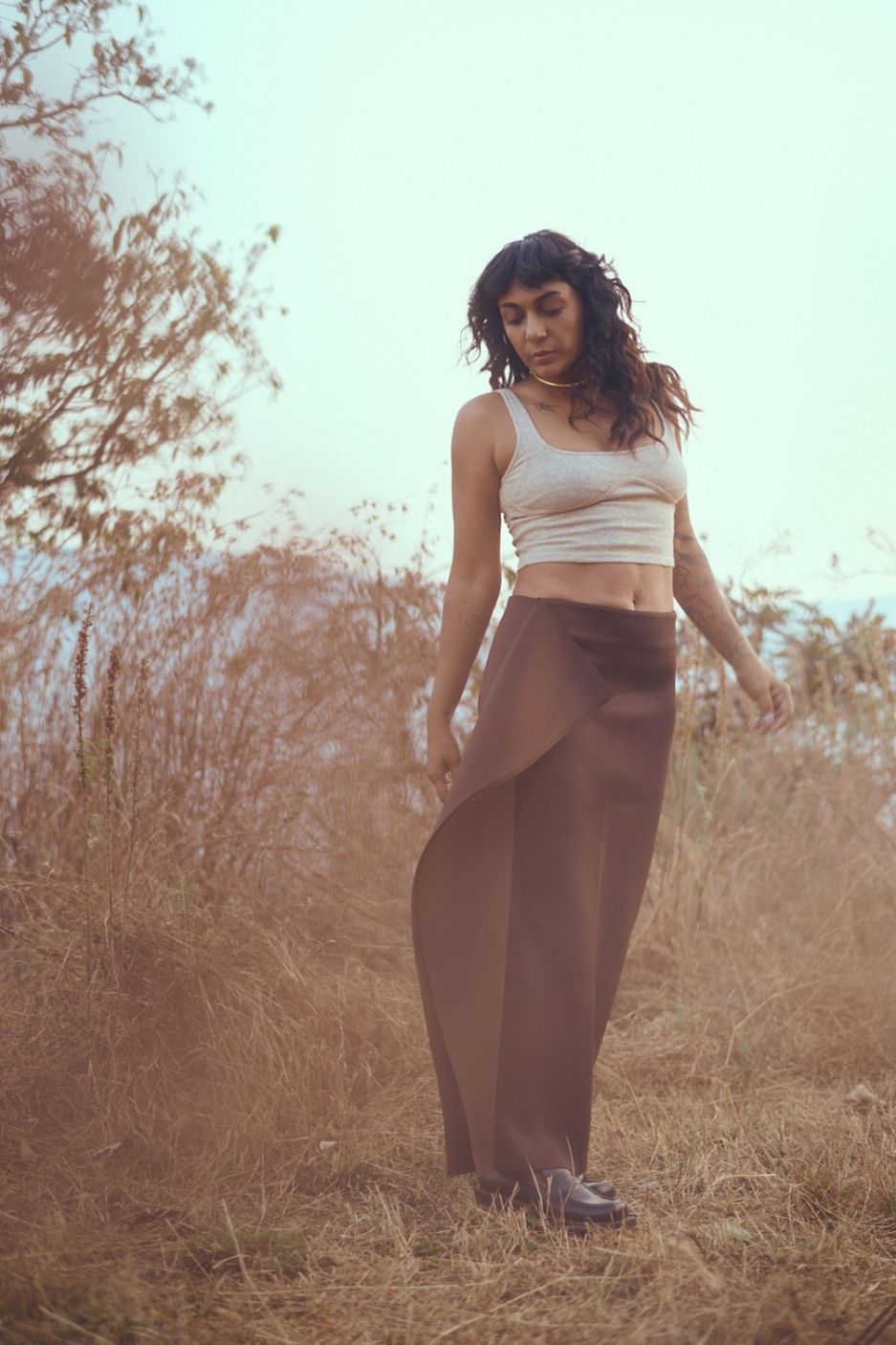 Yura Skirt in Dark Brown