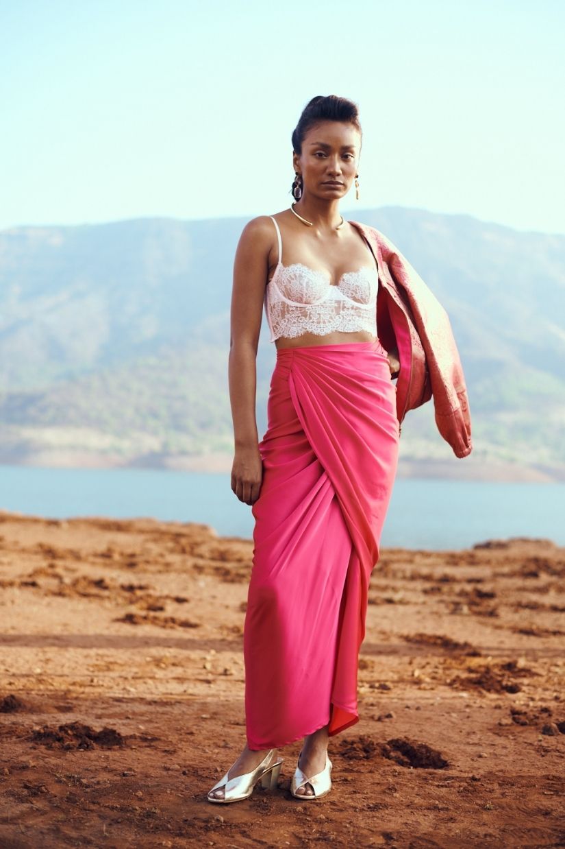 Jashan Skirt in Fuchsia Pink