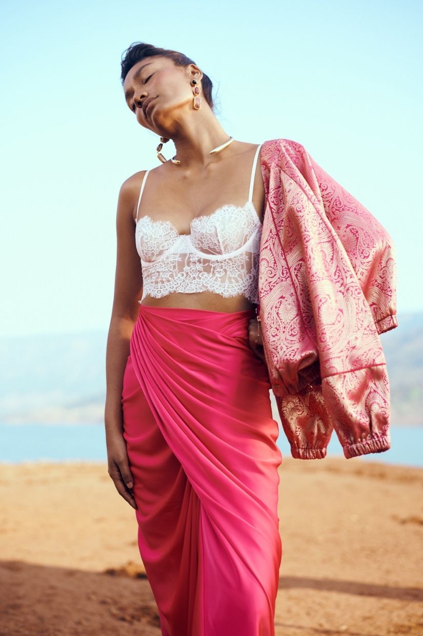 Jashan Skirt in Fuchsia Pink