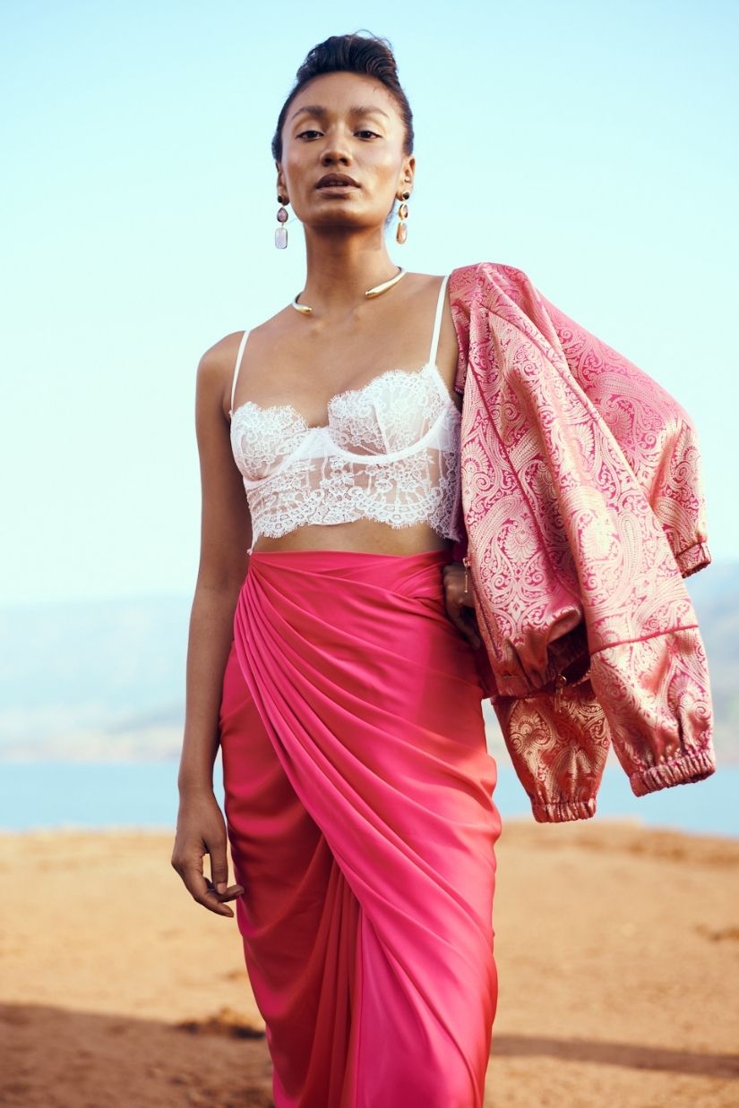 Jashan Skirt in Fuchsia Pink