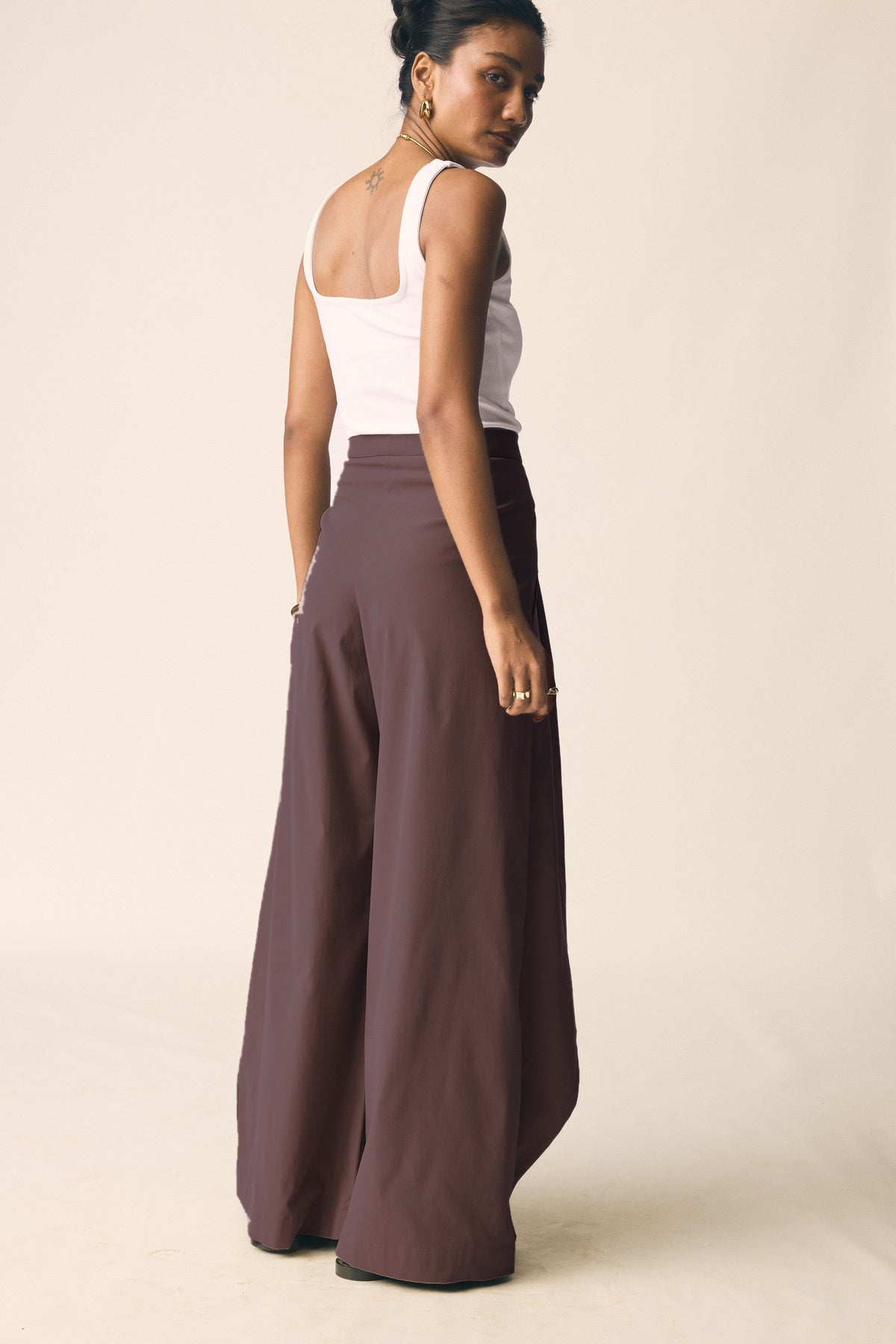 Drift Pants in Dark Brown Twill