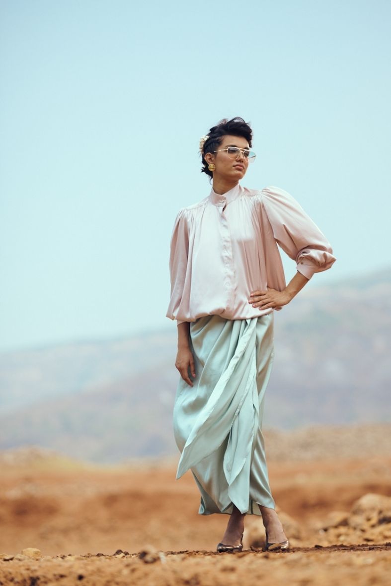 Faye Top in Satin Lavender Blush