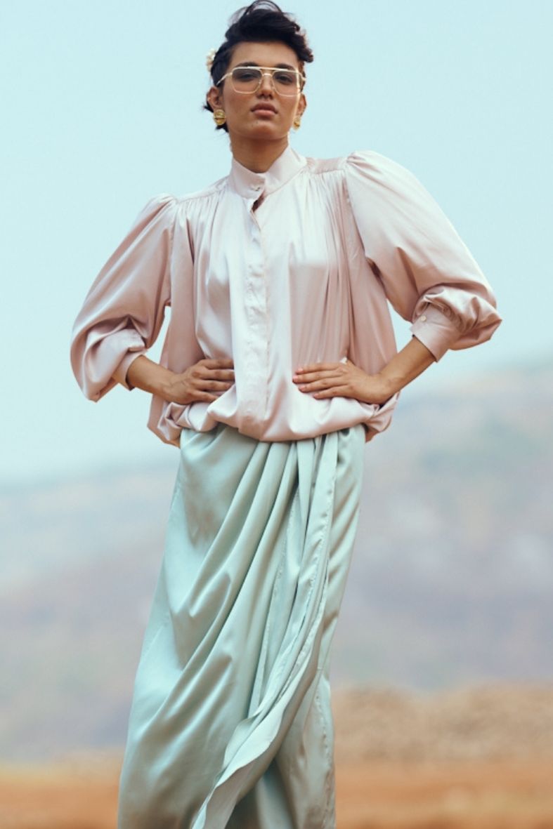 Faye Top in Satin Lavender Blush