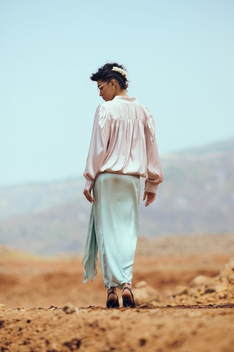 Faye Top in Satin Lavender Blush