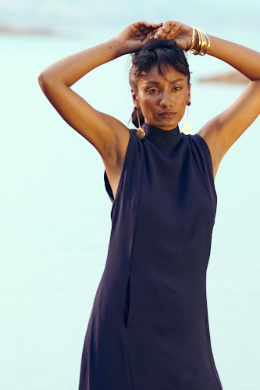 Breeze Dress In Navy Blue