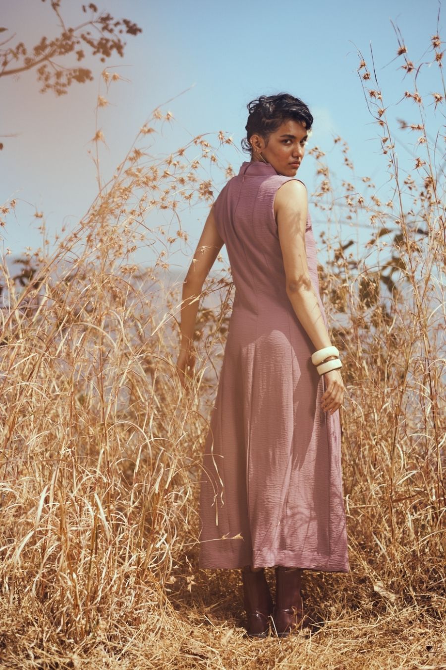 Breeze Dress In Mauve