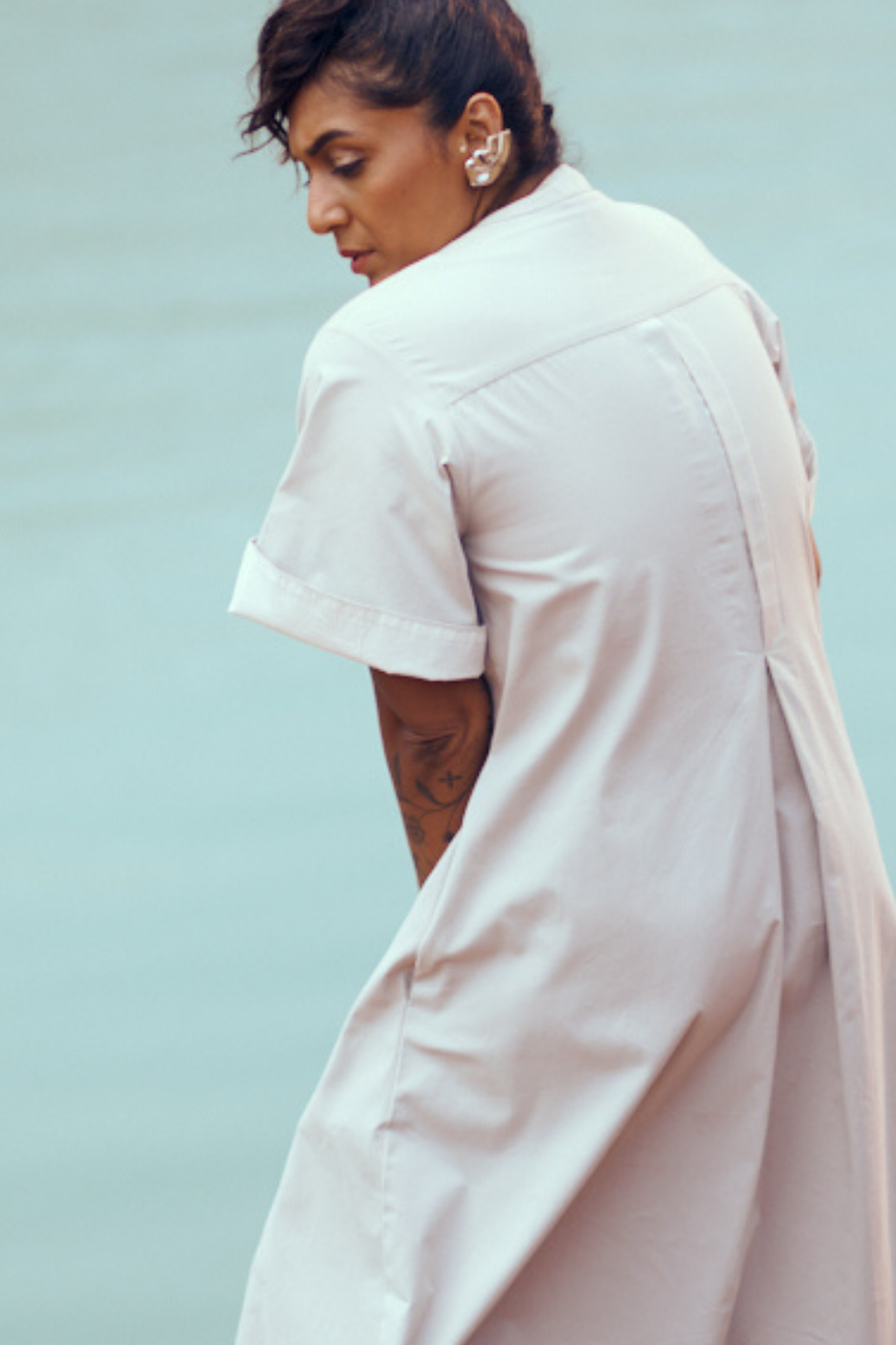 Nibbana Dress in Light Grey