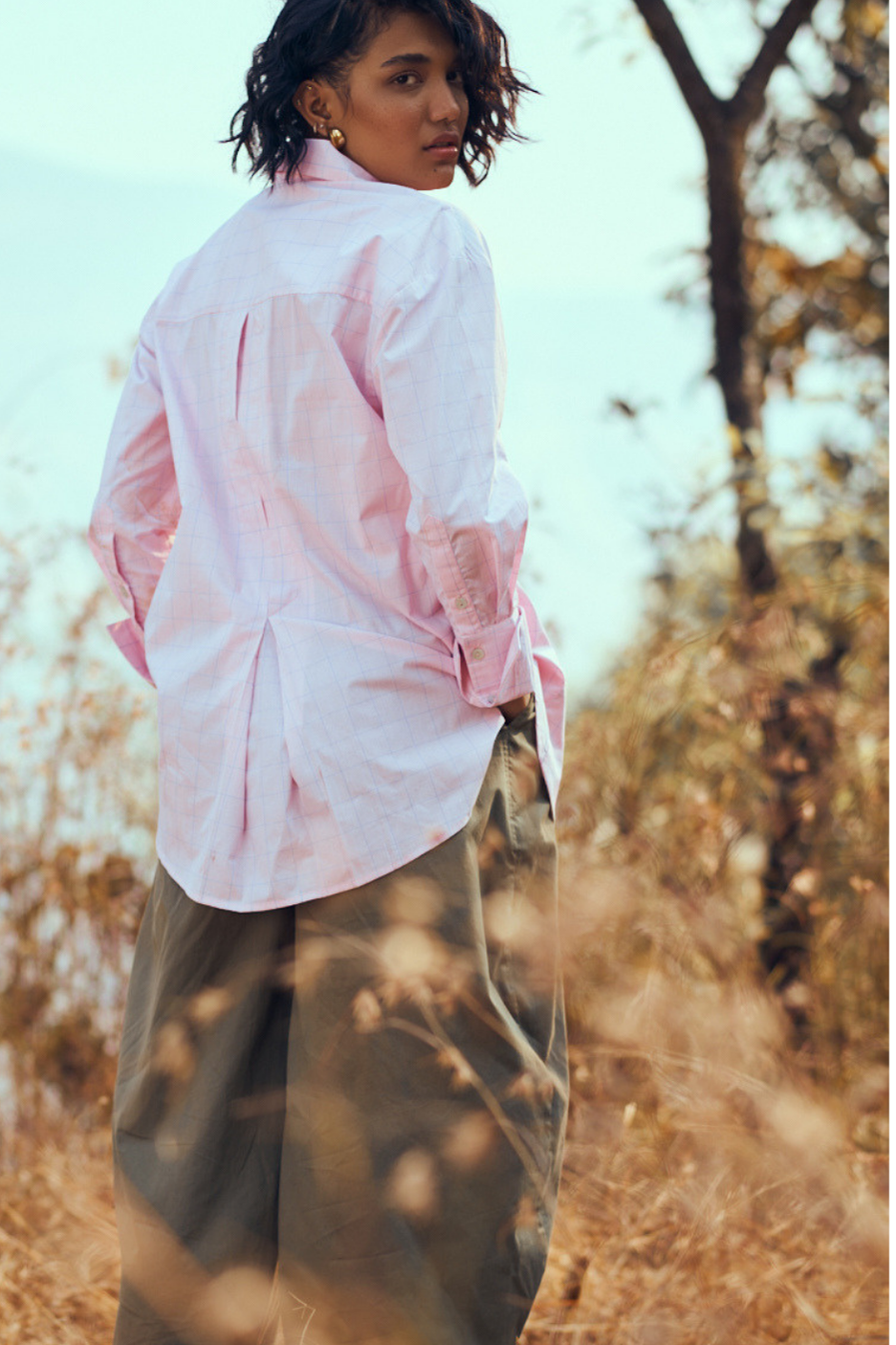 Atelier Cotton Shirt In Pink Checks