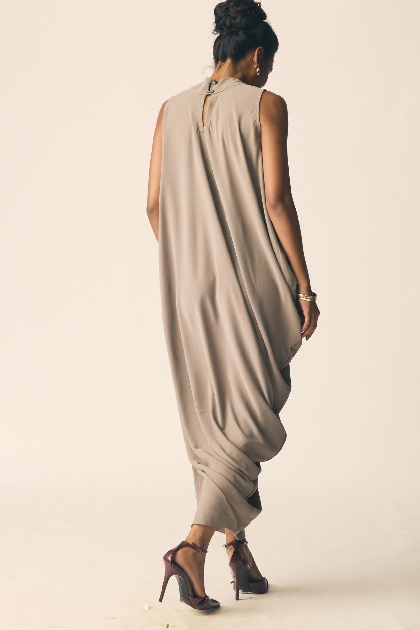 Alba Dress in Earth Brown