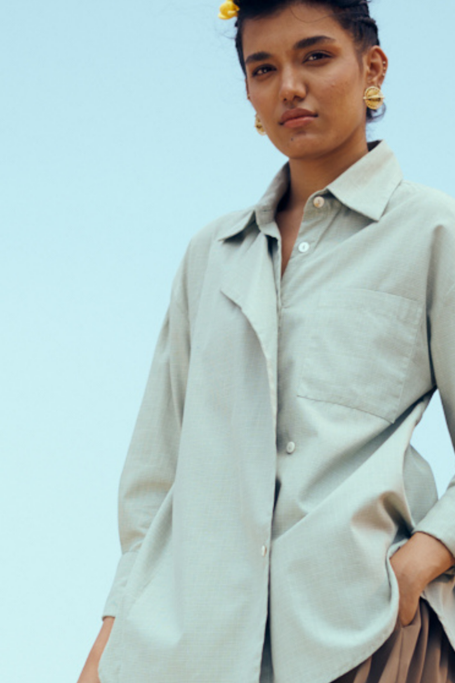 Atelier Cotton Shirt In Green Checks