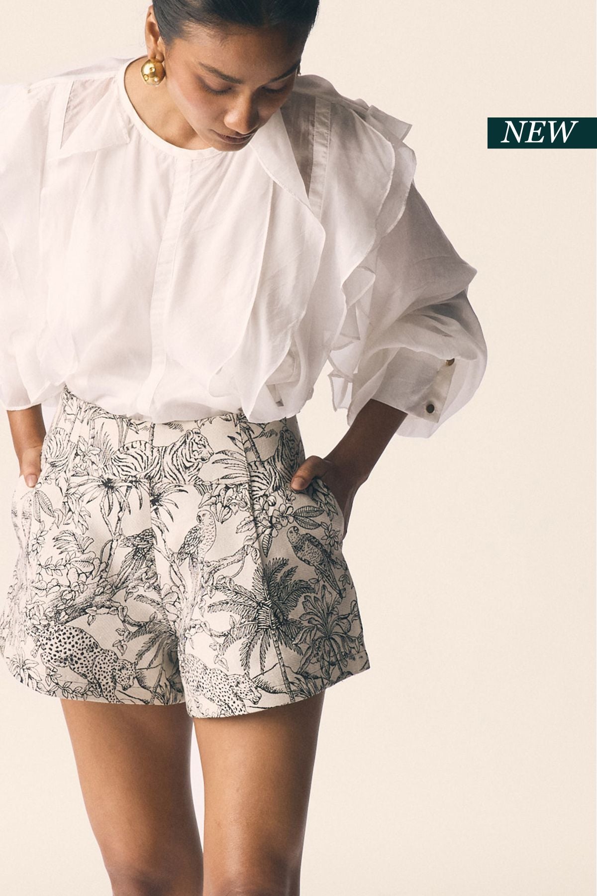 Retro Hot Pants Wildlife Weave