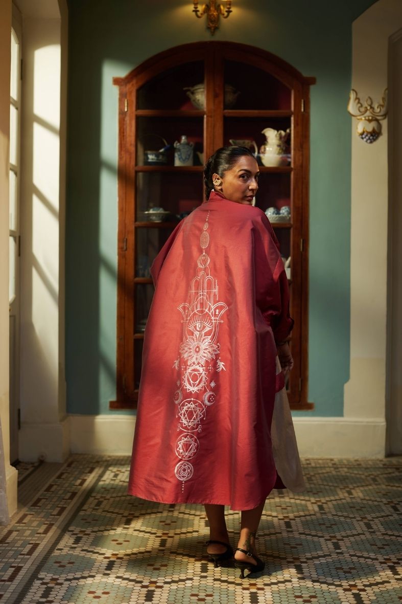 Siddha Dress in Deep Maroon