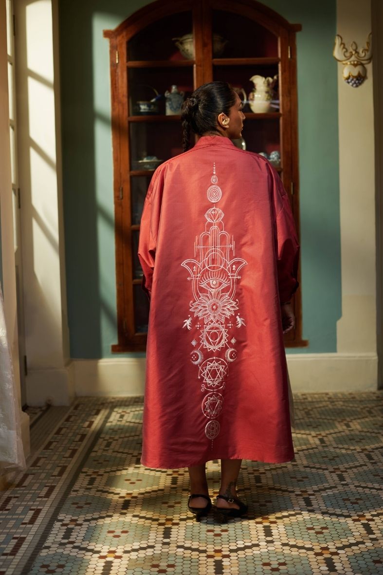 Siddha Dress in Deep Maroon