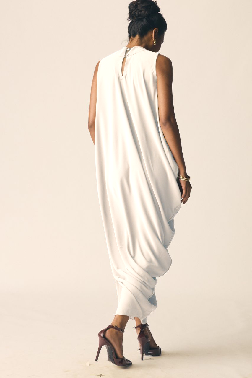 Alba Dress in Ivory White