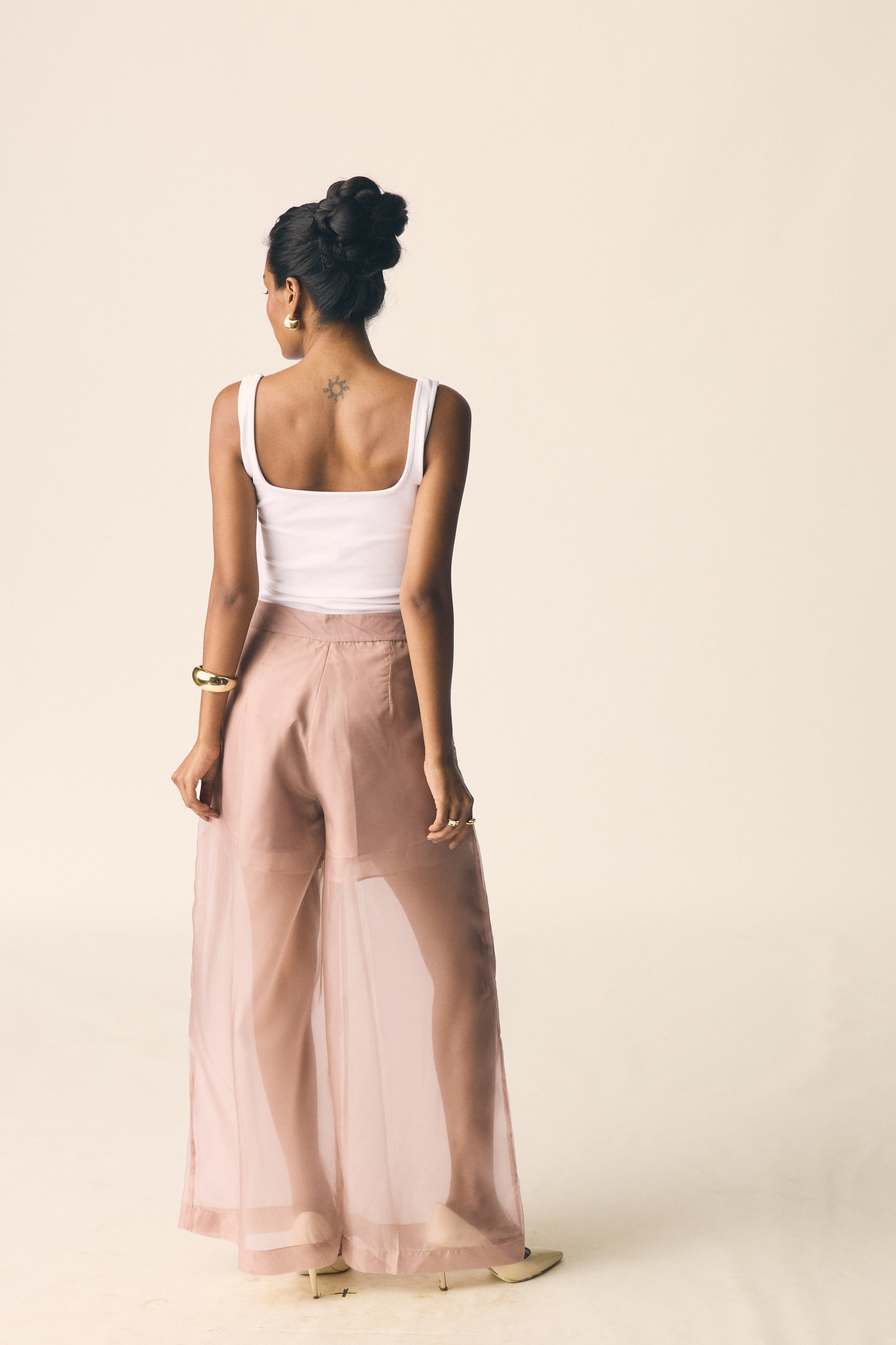 Haze Pants in Dusky Pink Organza