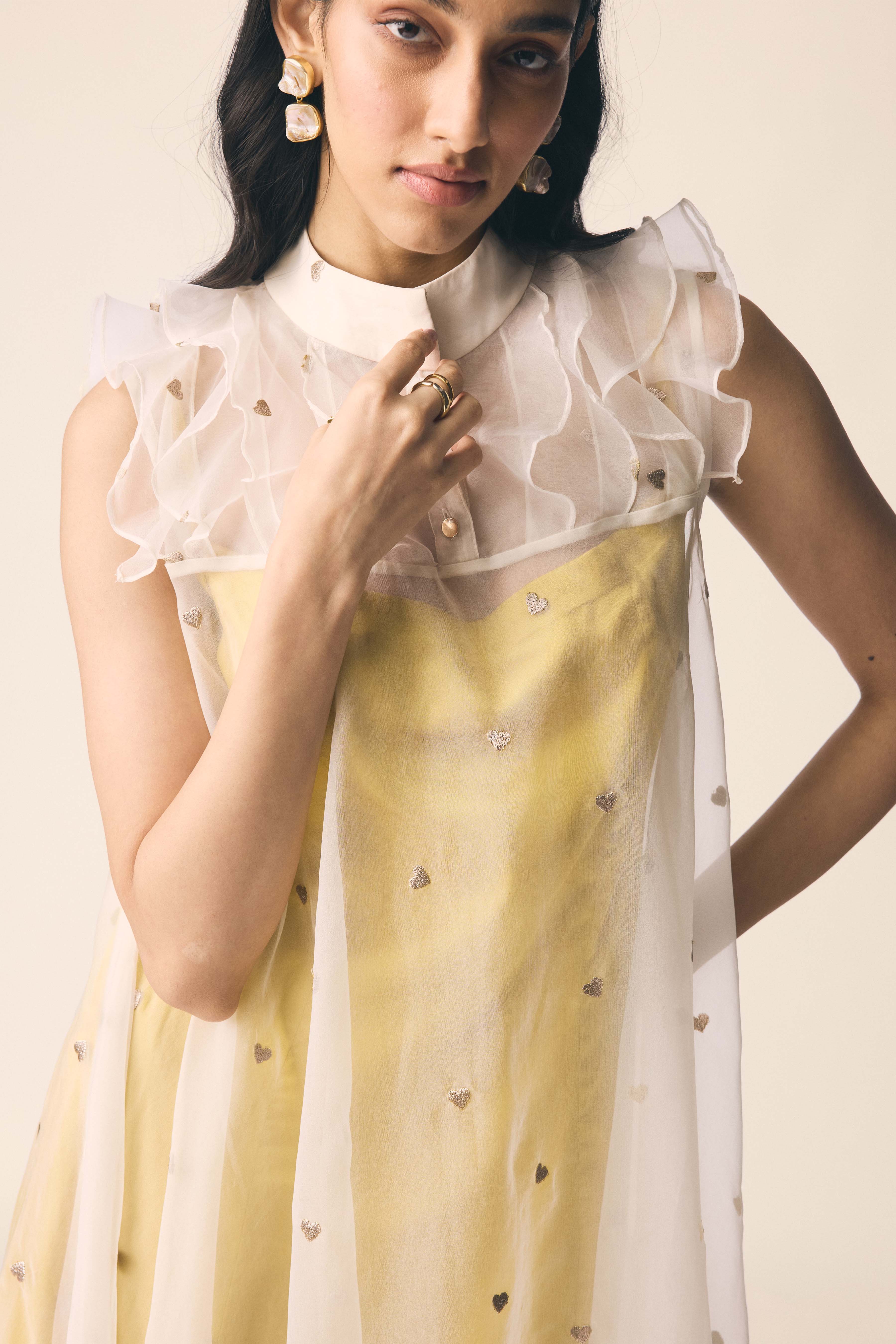 Chanda Dress in Kesar Yellow